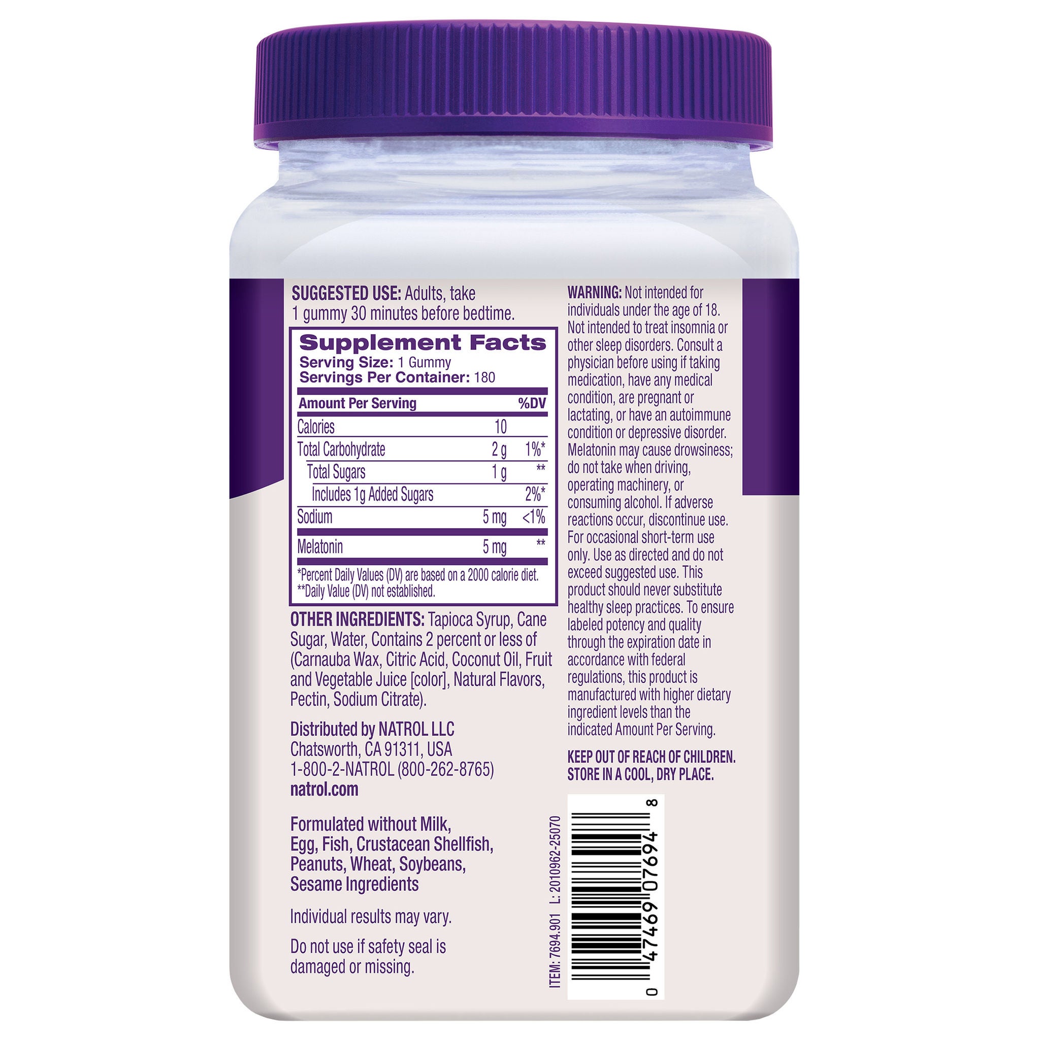 Natrol Melatonin 5 mg., 180 Gummies 4 Natrol Melatonin 5 mg., 180 Gummies - Image 4