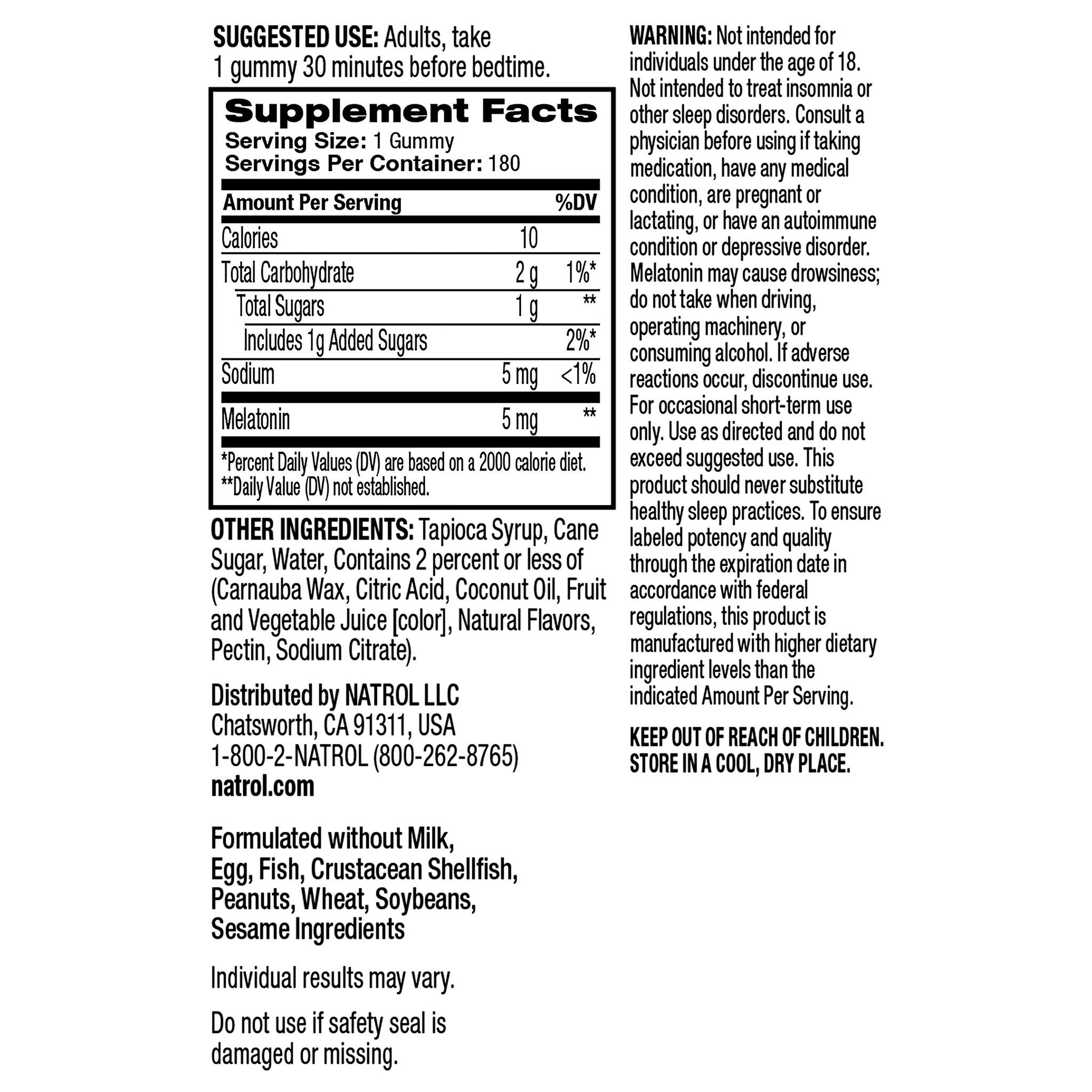 Natrol Melatonin 5 mg., 180 Gummies 5 Natrol Melatonin 5 mg., 180 Gummies - Image 5