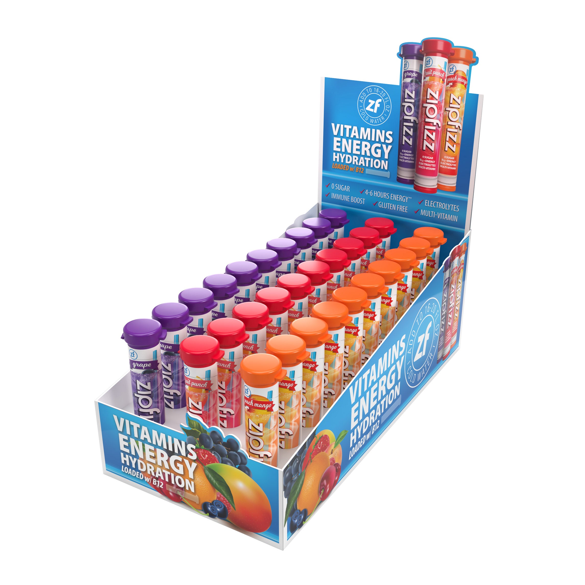 Zipfizz Multi-Vitamin Energy Hydration Drink Mix, Variety Pack, 30 Tubes 2 Zipfizz Multi-Vitamin Energy Hydration Drink Mix, Variety Pack, 30 Tubes - Image 2