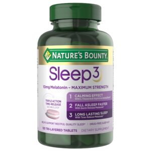 Nature's Bounty Sleep3 10 mg. Melatonin, 120 Tablets