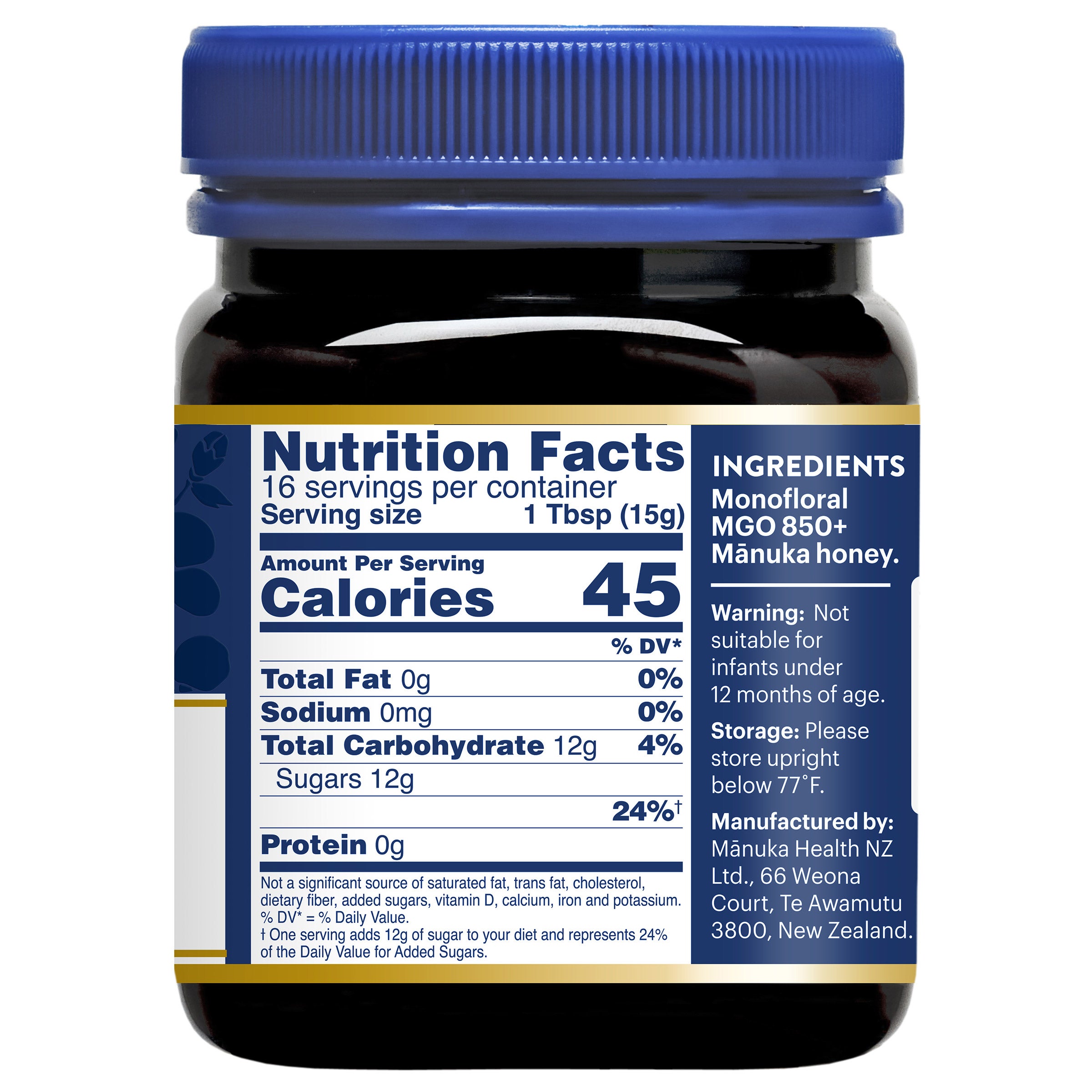 Manuka Health Umf 20+ (mgo 850+) Raw Manuka Honey 8.8 oz 2 Manuka Health Umf 20+ (mgo 850+) Raw Manuka Honey 8.8 oz - Image 2