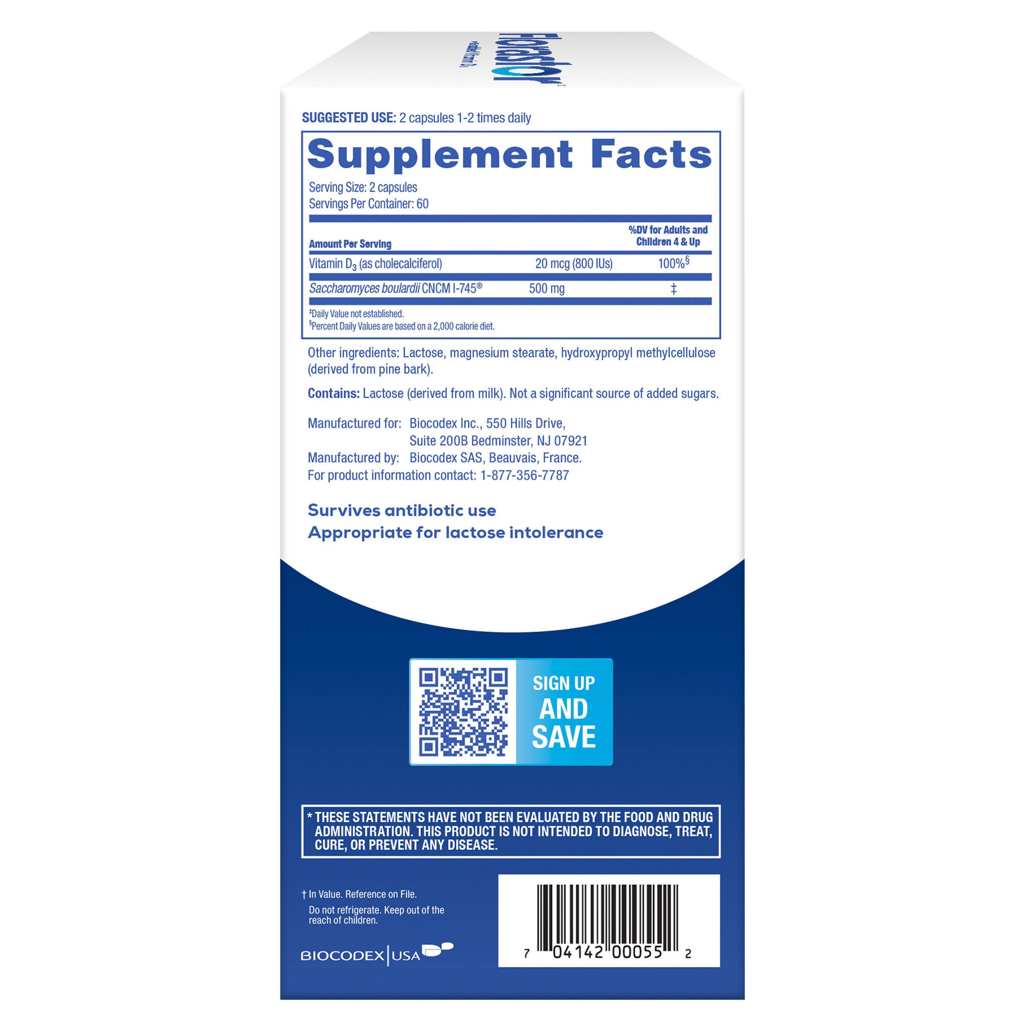 Florastor Daily Probiotic with Vitamin D3, 120 Vegetarian Capsules 4 Florastor Daily Probiotic with Vitamin D3, 120 Vegetarian Capsules - Image 4
