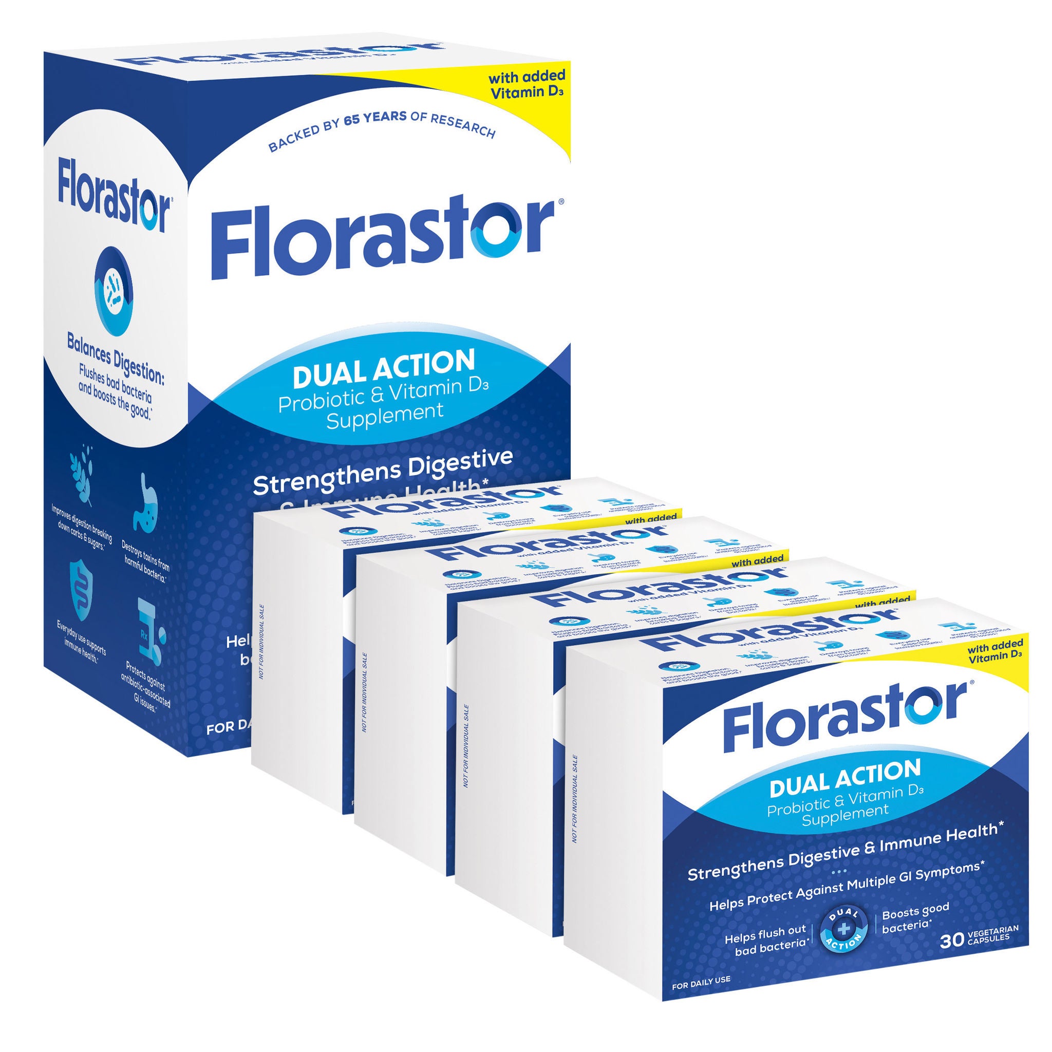 Florastor Daily Probiotic with Vitamin D3, 120 Vegetarian Capsules 5 Florastor Daily Probiotic with Vitamin D3, 120 Vegetarian Capsules - Image 5