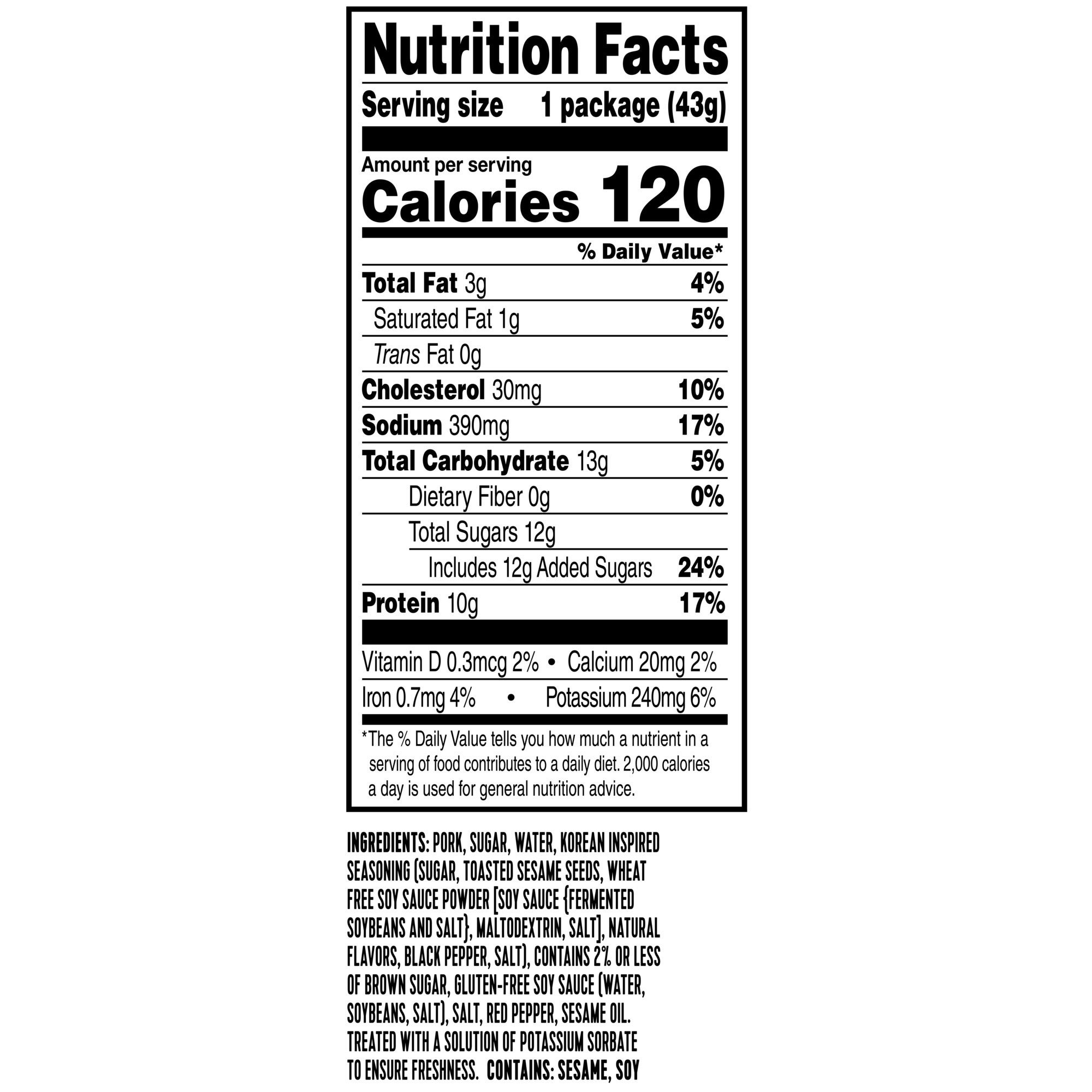 Golden Island Pork Snack Bites, Korean Barbecue, 1.5 oz, 12-count 2 Golden Island Pork Snack Bites, Korean Barbecue, 1.5 oz, 12-count - Image 2