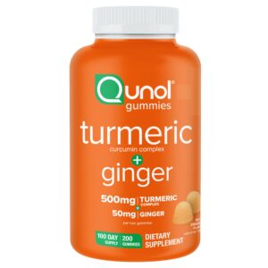 Qunol Turmeric Plus Ginger, 200 Gummies