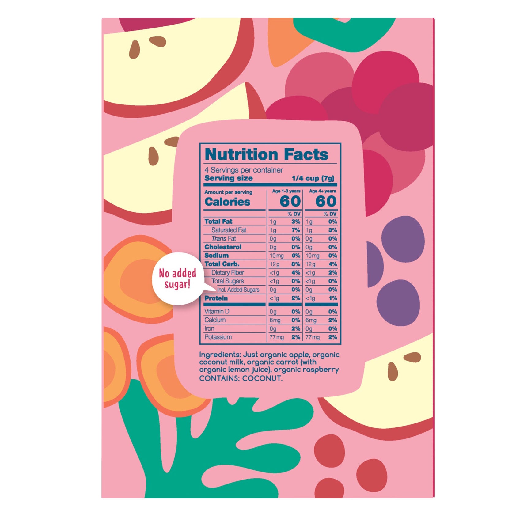 Amara Organic Yogurt Smoothie Carrot Raspberry Melts, 4 (1 oz) Bag Per Box 4 Amara Organic Yogurt Smoothie Carrot Raspberry Melts, 4 (1 oz) Bag Per Box - Image 4