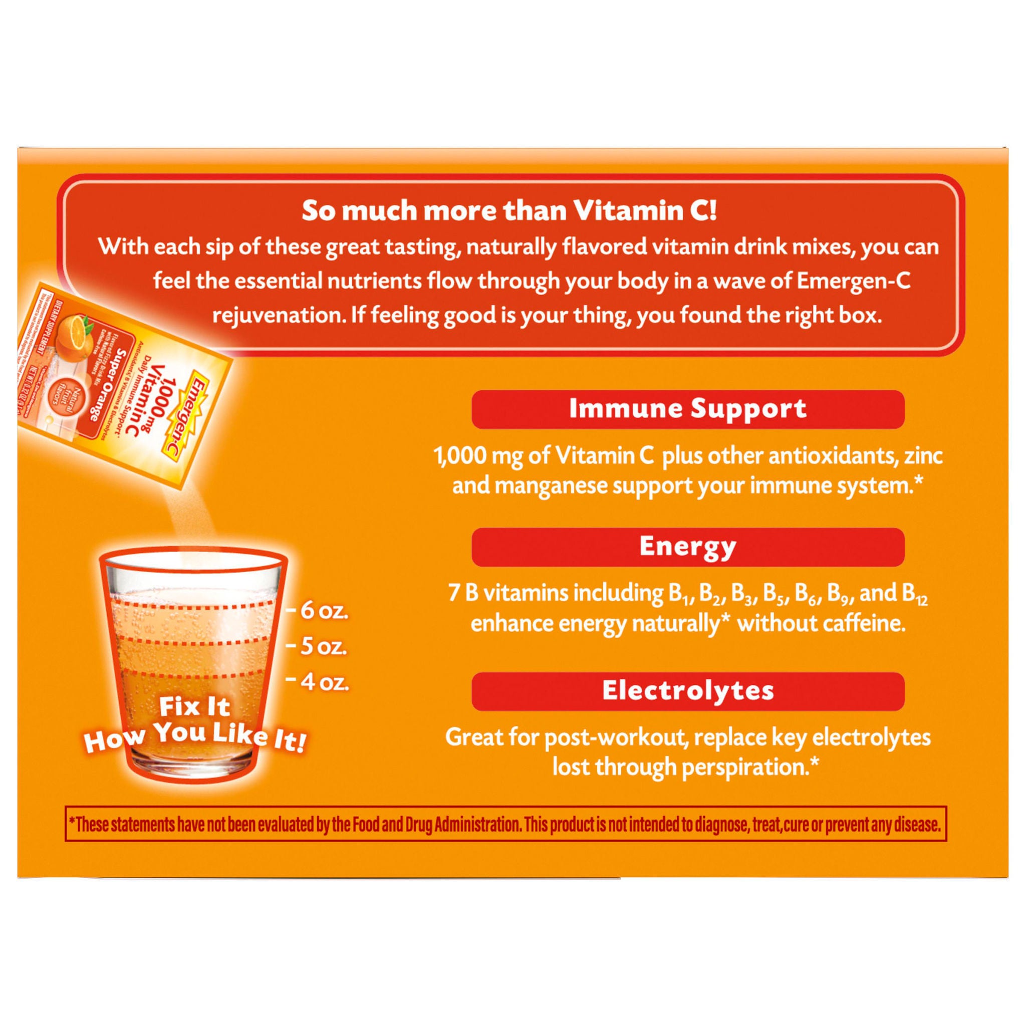 Emergen-C 1000 mg Vitamin C Daily Immune Support Variety Pack Drink Mix, 120 Packets 2 Emergen-C 1000 mg Vitamin C Daily Immune Support Variety Pack Drink Mix, 120 Packets - Image 2