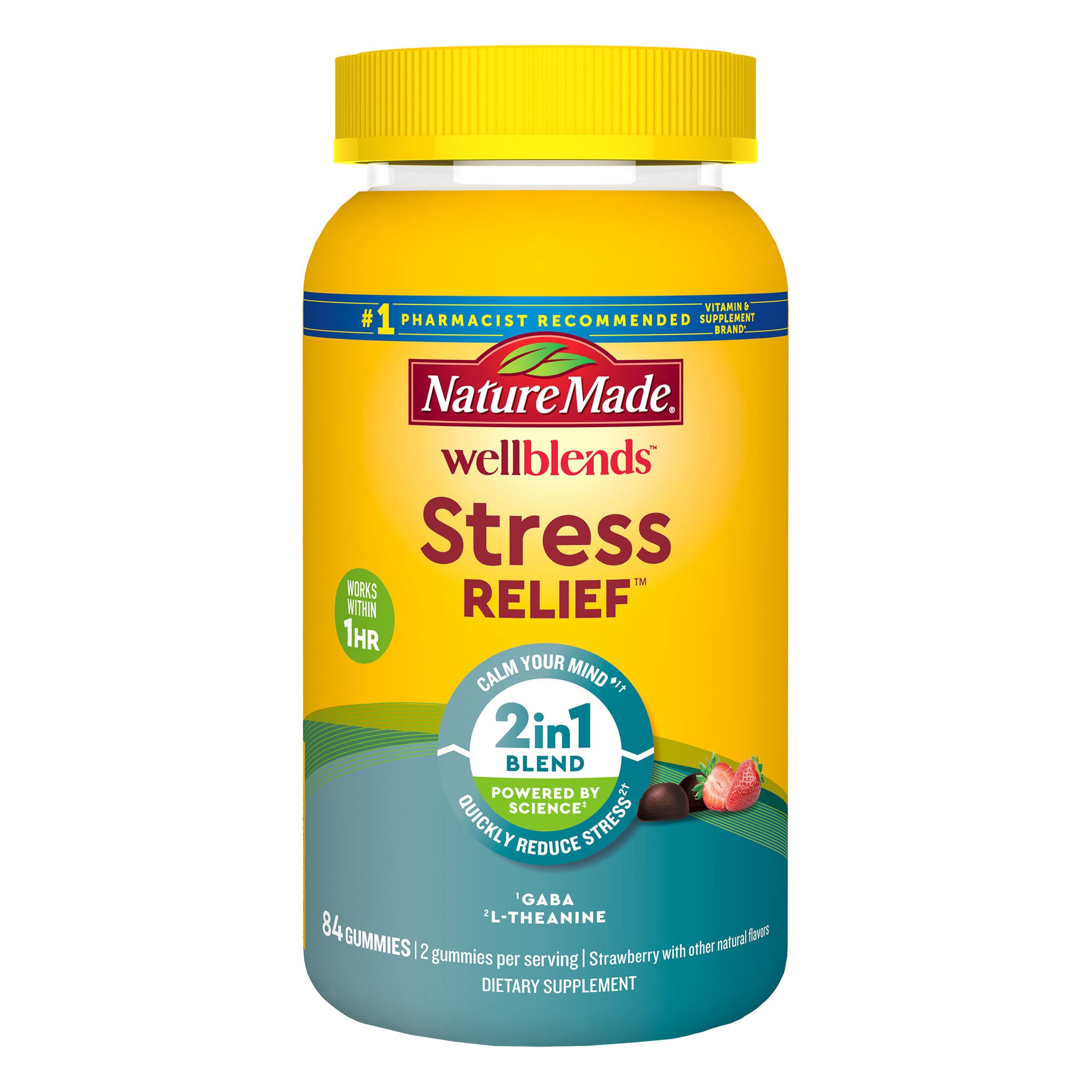 Nature Made Wellblends Stress Relief, 84 Gummies 1 Nature Made Wellblends Stress Relief, 84 Gummies