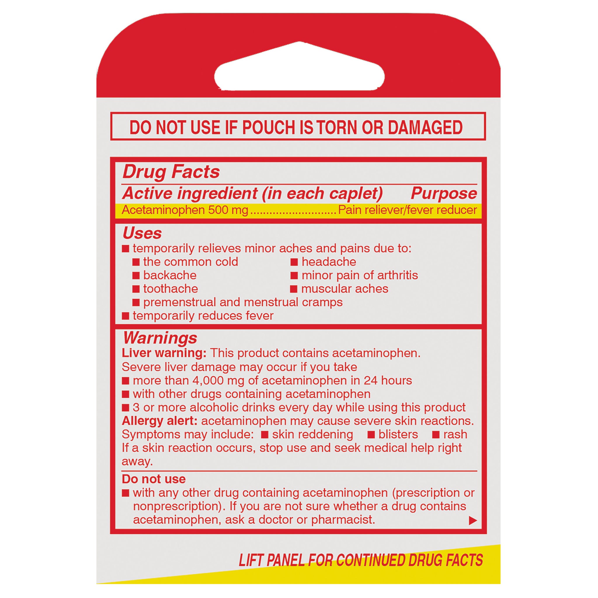 Tylenol Extra Strength Acetaminophen, 500 mg, 3 Servings Per Box, 6 Boxes 2 Tylenol Extra Strength Acetaminophen, 500 mg, 3 Servings Per Box, 6 Boxes - Image 2