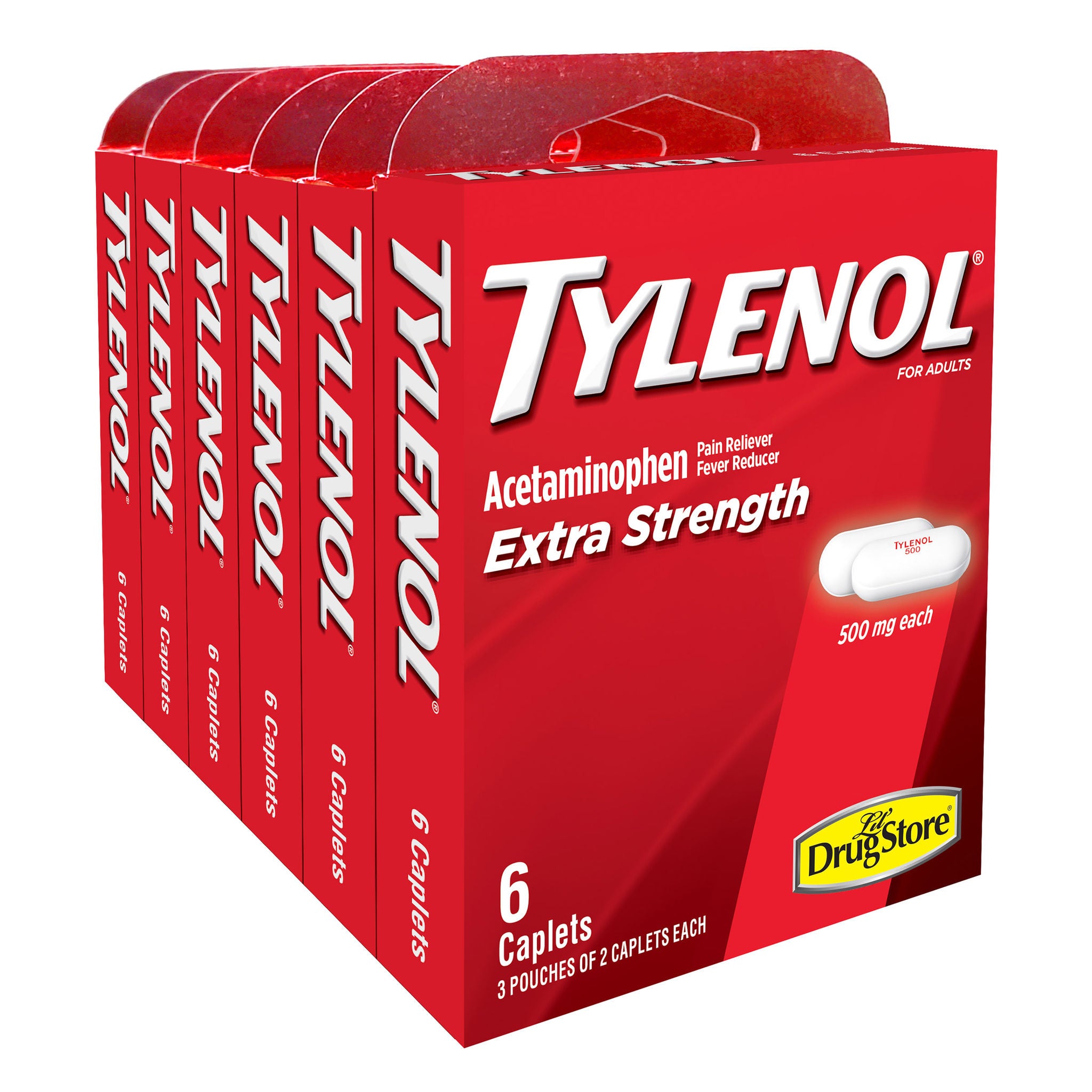 Tylenol Extra Strength Acetaminophen, 500 mg, 3 Servings Per Box, 6 Boxes 5 Tylenol Extra Strength Acetaminophen, 500 mg, 3 Servings Per Box, 6 Boxes - Image 5