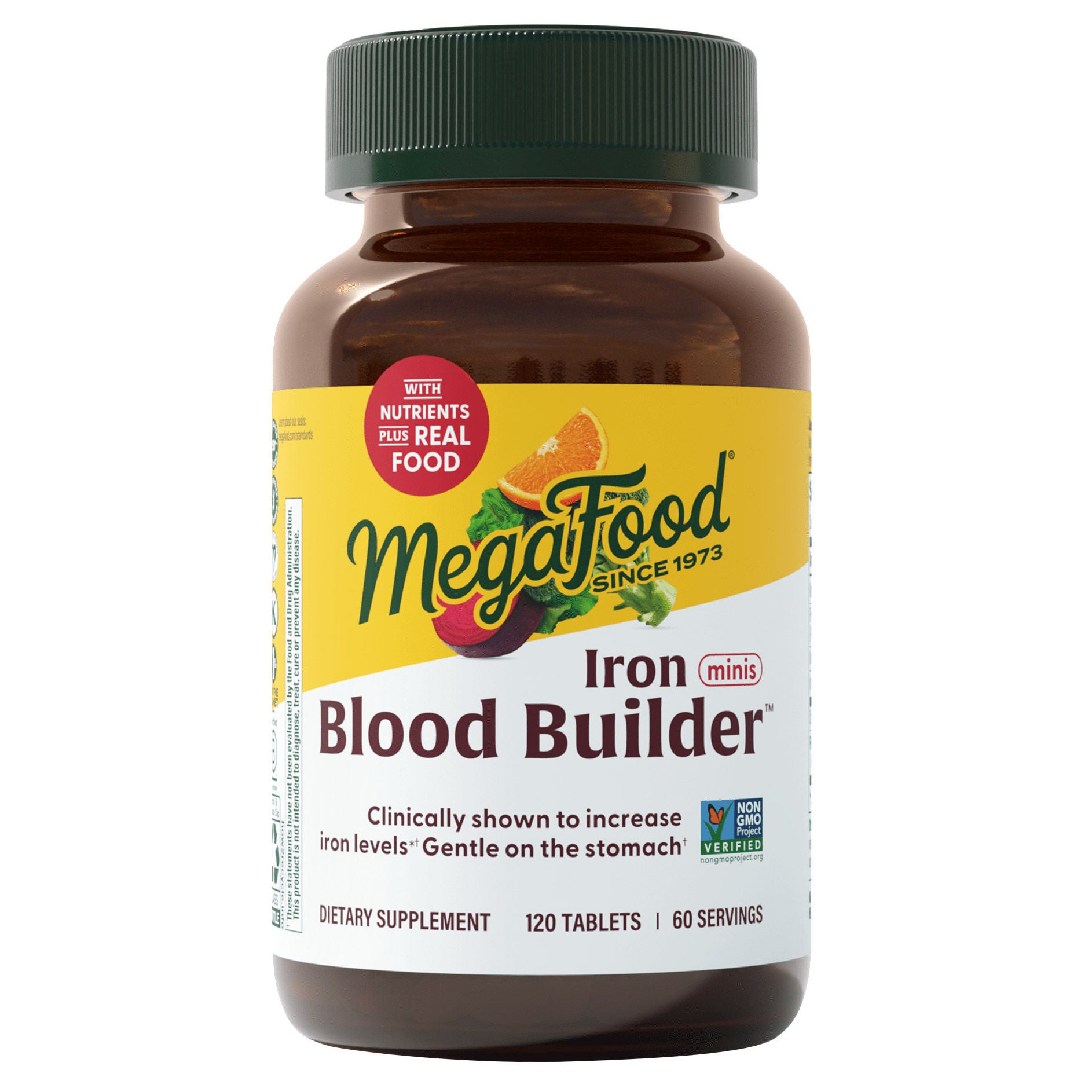 MegaFood Blood Builder Iron Minis, 120 Tablets 1 MegaFood Blood Builder Iron Minis, 120 Tablets