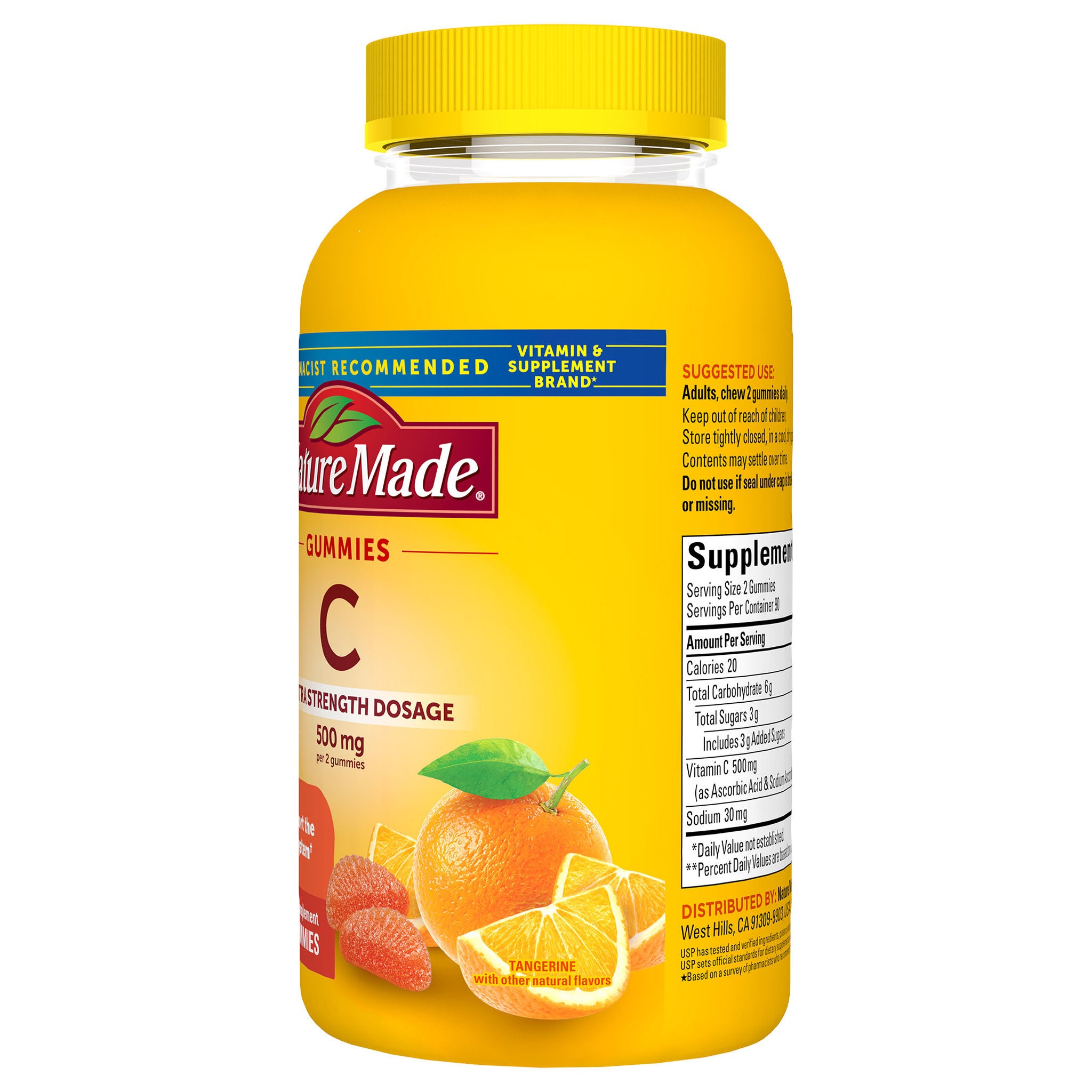 Nature Made Extra Strength Vitamin C 500 mg, 180 Gummies 2 Nature Made Extra Strength Vitamin C 500 mg, 180 Gummies - Image 2