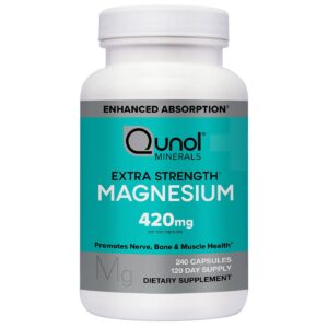 Qunol Extra Strength Magnesium 420 mg, 240 Capsules
