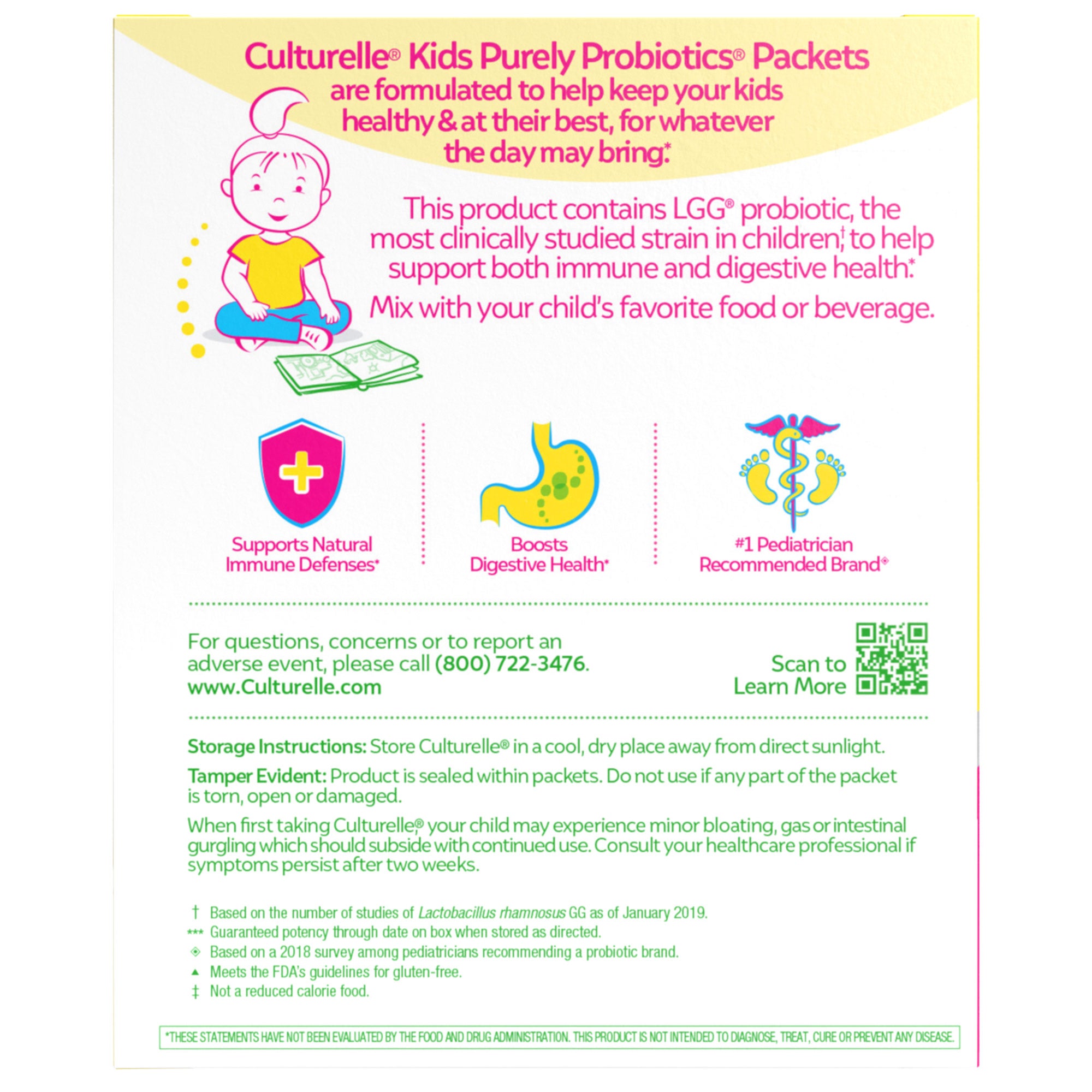 Culturelle Kids Purely Probiotic Packets, 60 Packets 2 Culturelle Kids Purely Probiotic Packets, 60 Packets - Image 2