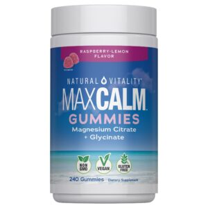 Natural Vitality Maxcalm Magnesium Citrate+Glycinate, 240 Gummies