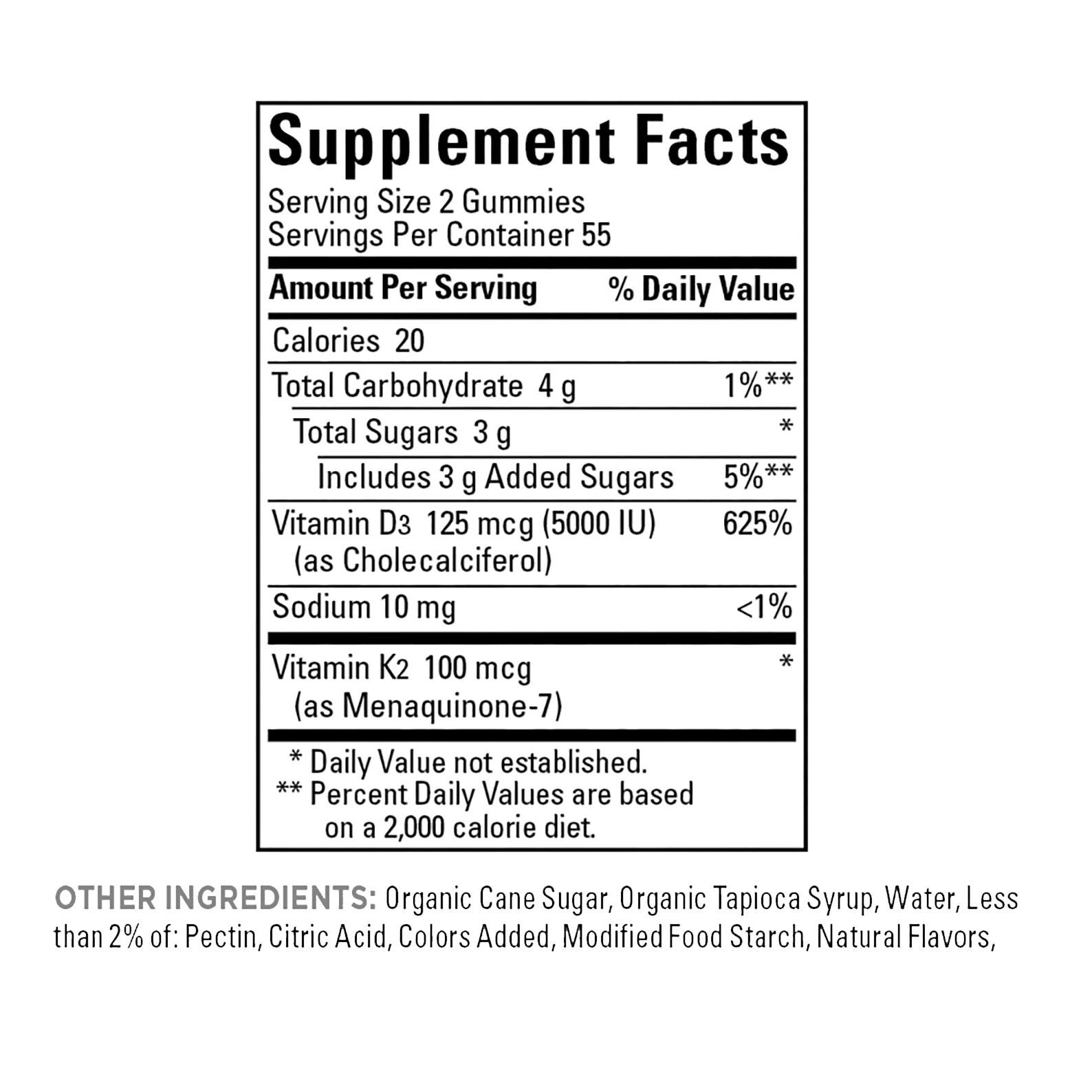Nature Made D3 + K2 Gummies, 110 Gummies 4 Nature Made D3 + K2 Gummies, 110 Gummies - Image 4