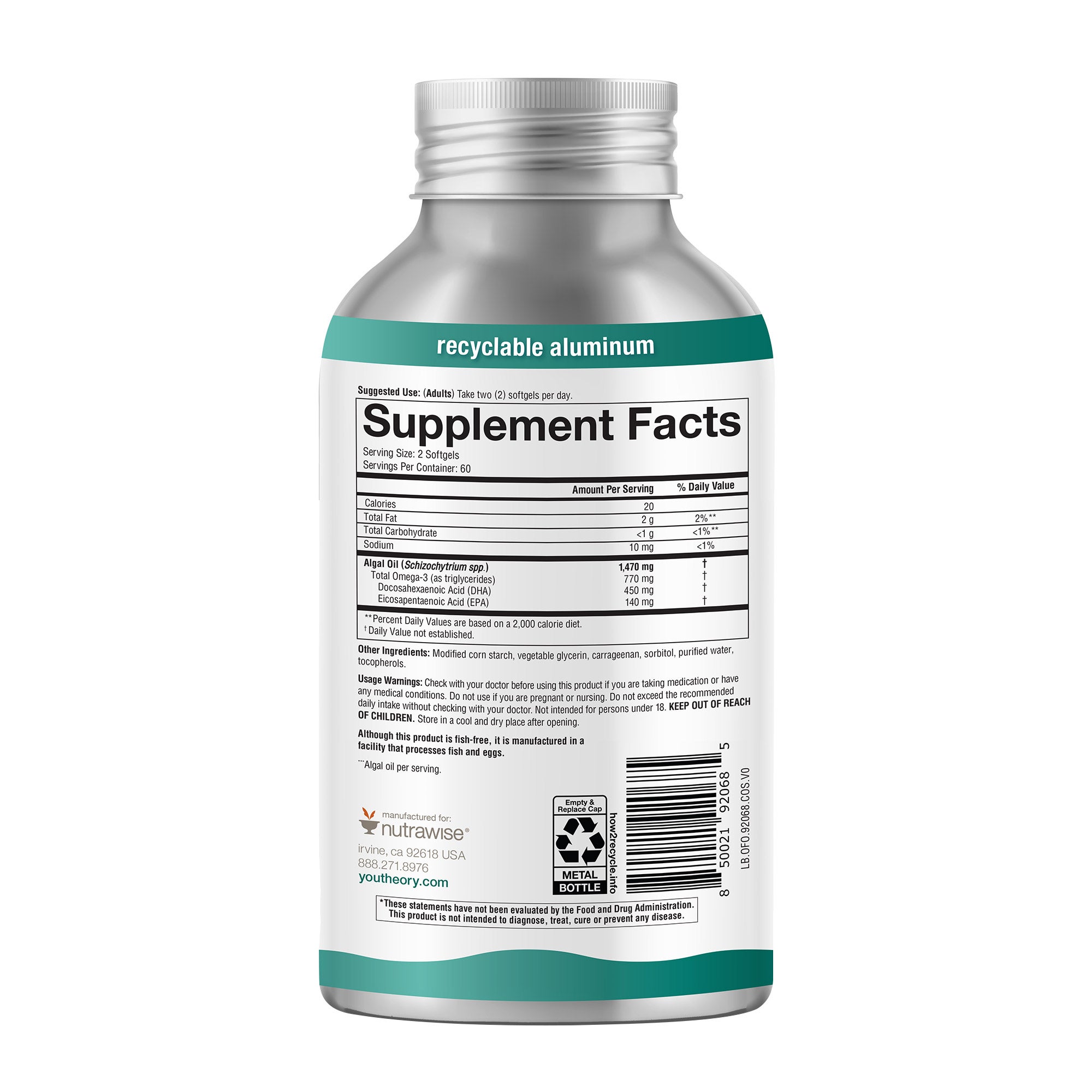Youtheory Ocean Friendly Omega, 120 Softgels 3 Youtheory Ocean Friendly Omega, 120 Softgels - Image 3