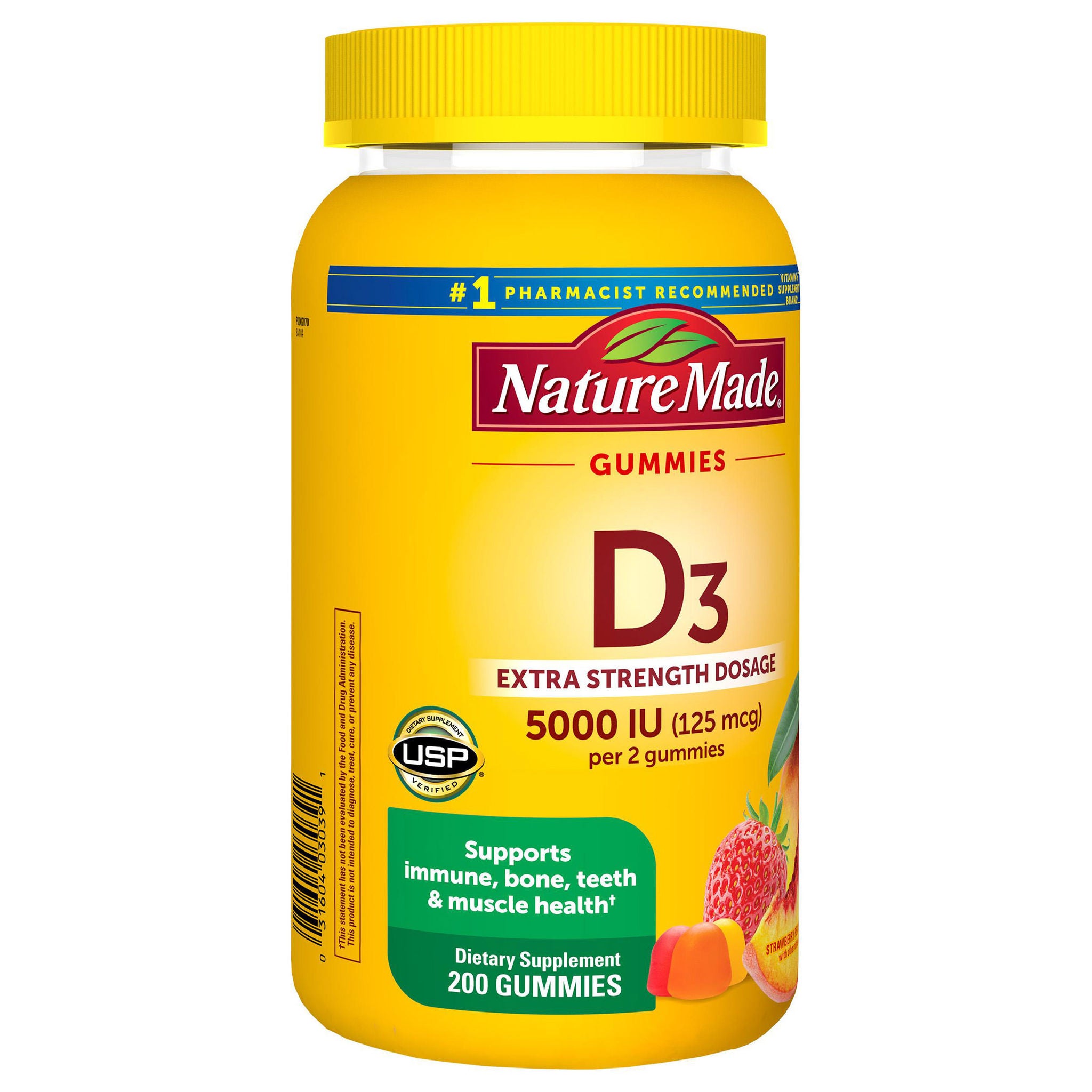 Nature Made Extra Strength Vitamin D3 125 Mcg, 200 Gummies 2 Nature Made Extra Strength Vitamin D3 125 Mcg, 200 Gummies - Image 2