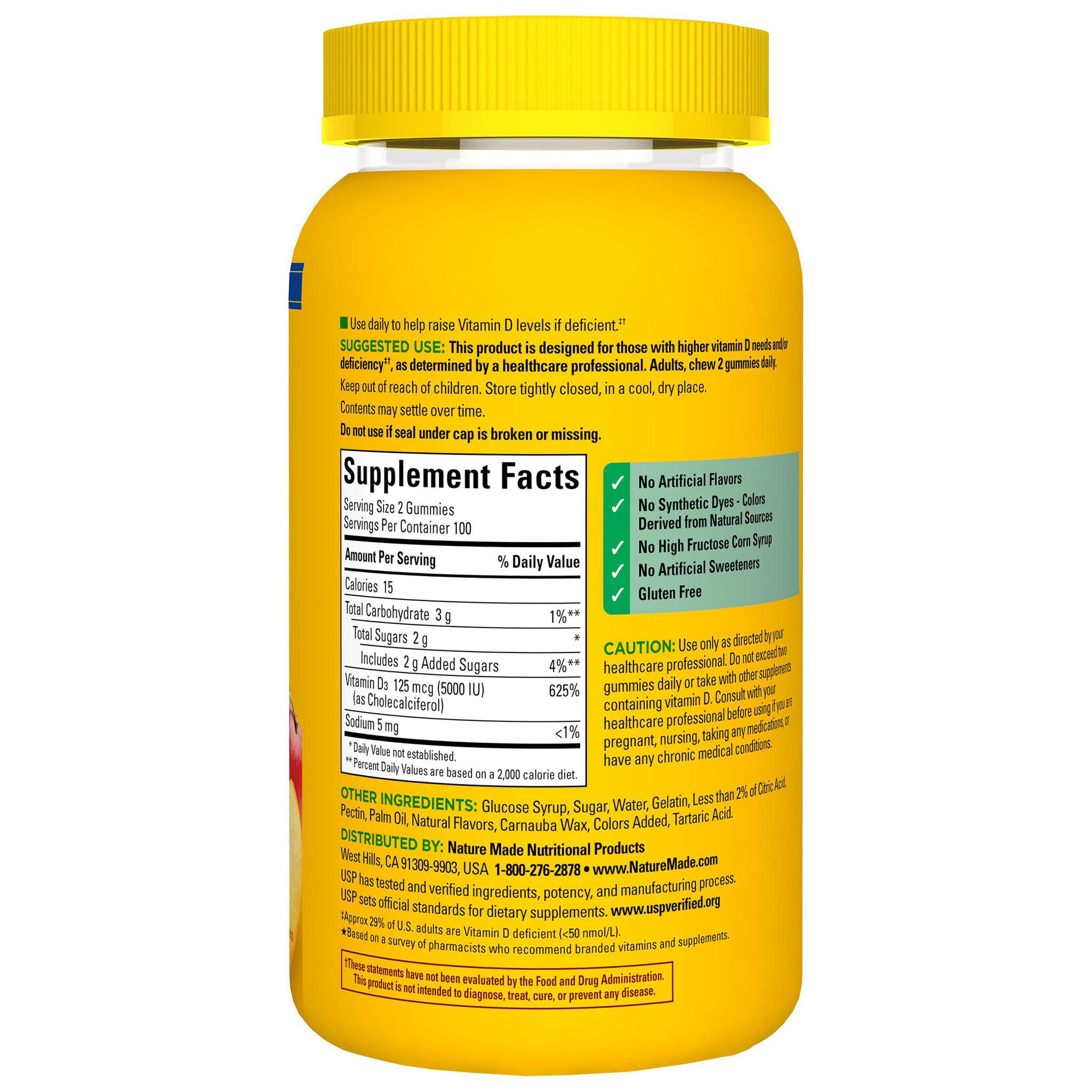 Nature Made Extra Strength Vitamin D3 125 Mcg, 200 Gummies 4 Nature Made Extra Strength Vitamin D3 125 Mcg, 200 Gummies - Image 4