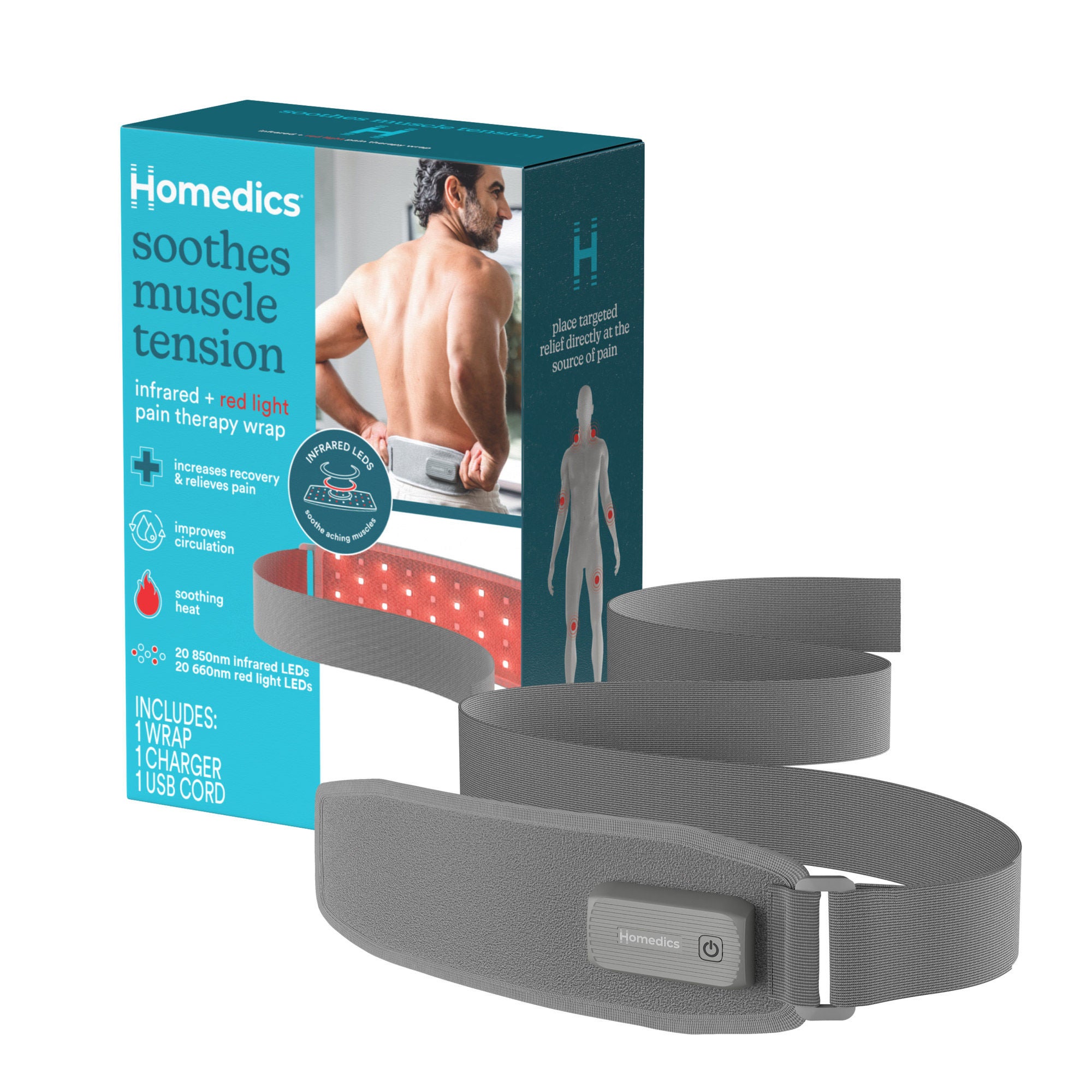 Homedics Infrared & Red Light Pain Therapy Wrap 1 Homedics Infrared & Red Light Pain Therapy Wrap