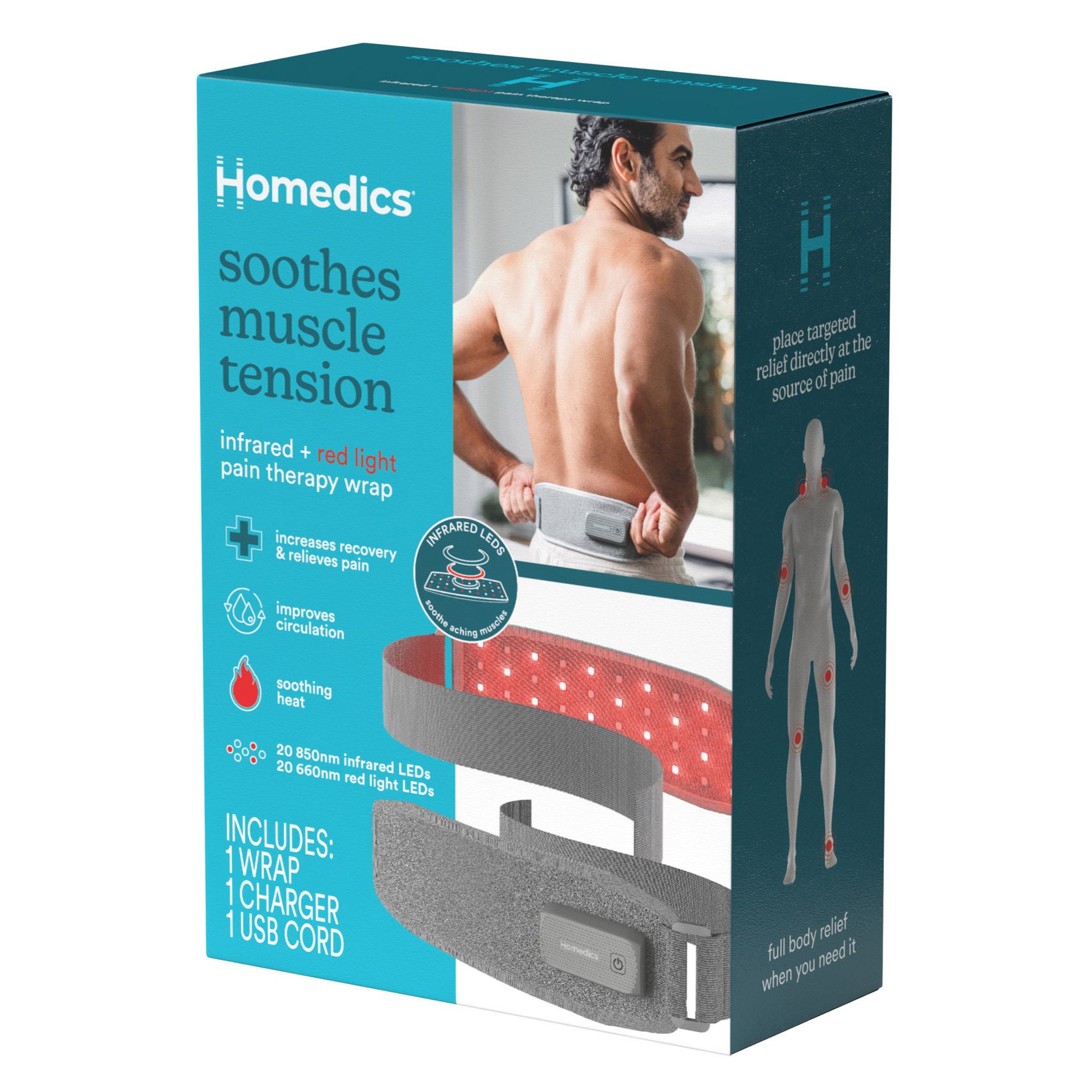 Homedics Infrared & Red Light Pain Therapy Wrap 4 Homedics Infrared & Red Light Pain Therapy Wrap - Image 4