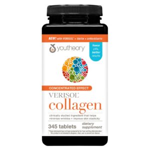 Youtheory Concentrated Effect Verisol Collagen with Biotin, 345 Count
