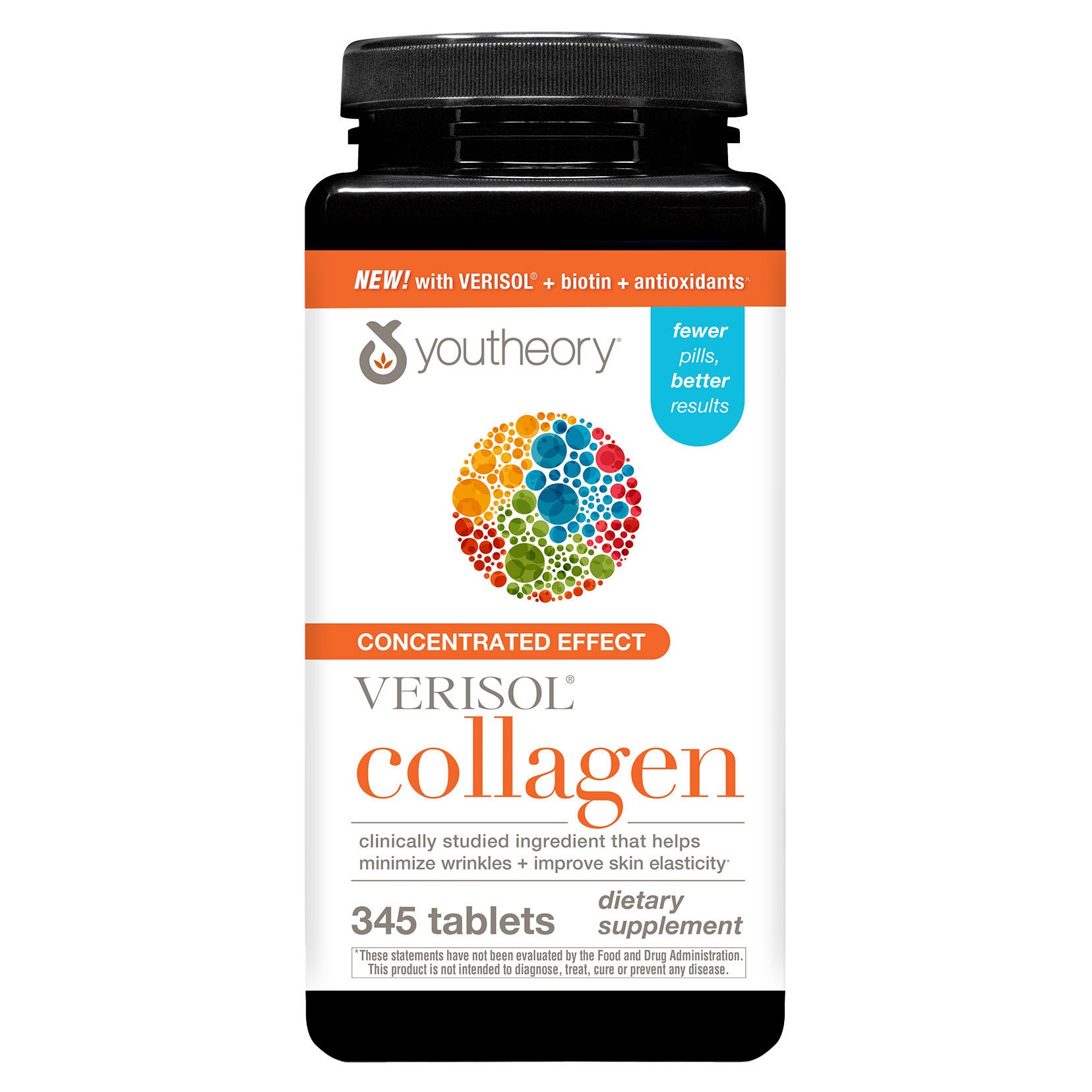 Youtheory Concentrated Effect Verisol Collagen with Biotin, 345 Count 1 Youtheory Concentrated Effect Verisol Collagen with Biotin, 345 Count