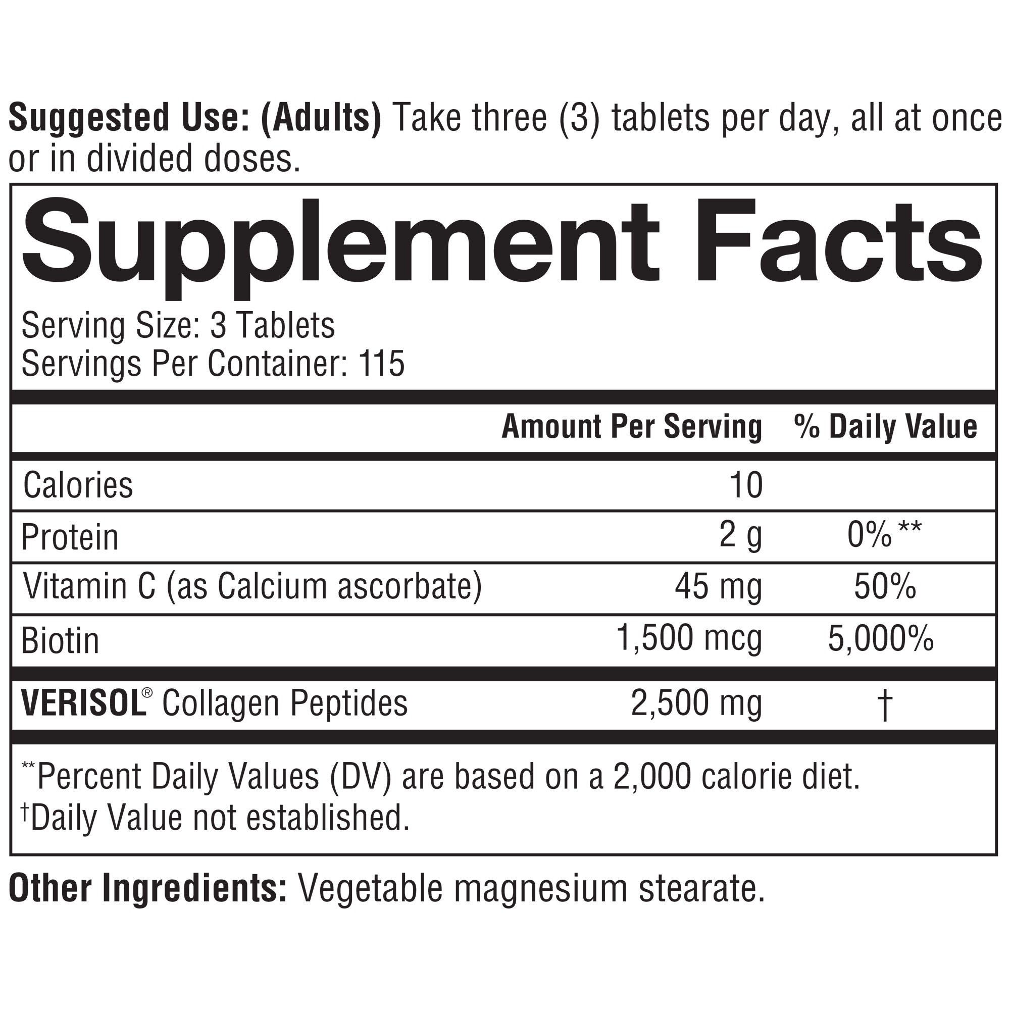 Youtheory Concentrated Effect Verisol Collagen with Biotin, 345 Count 5 Youtheory Concentrated Effect Verisol Collagen with Biotin, 345 Count - Image 5