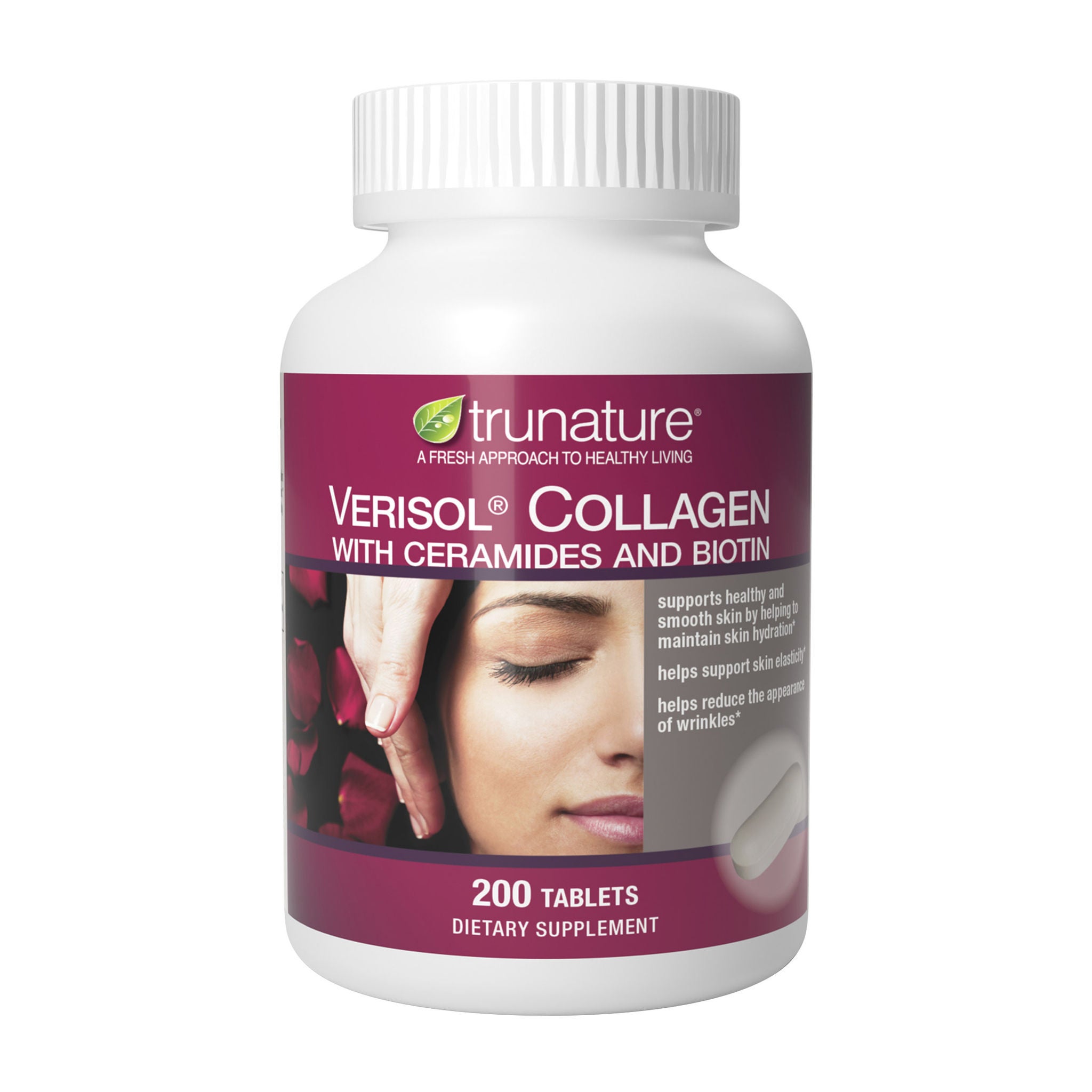 Trunature Verisol Collagen with Ceramides and Biotin, 200ct 1 Trunature Verisol Collagen with Ceramides and Biotin, 200ct