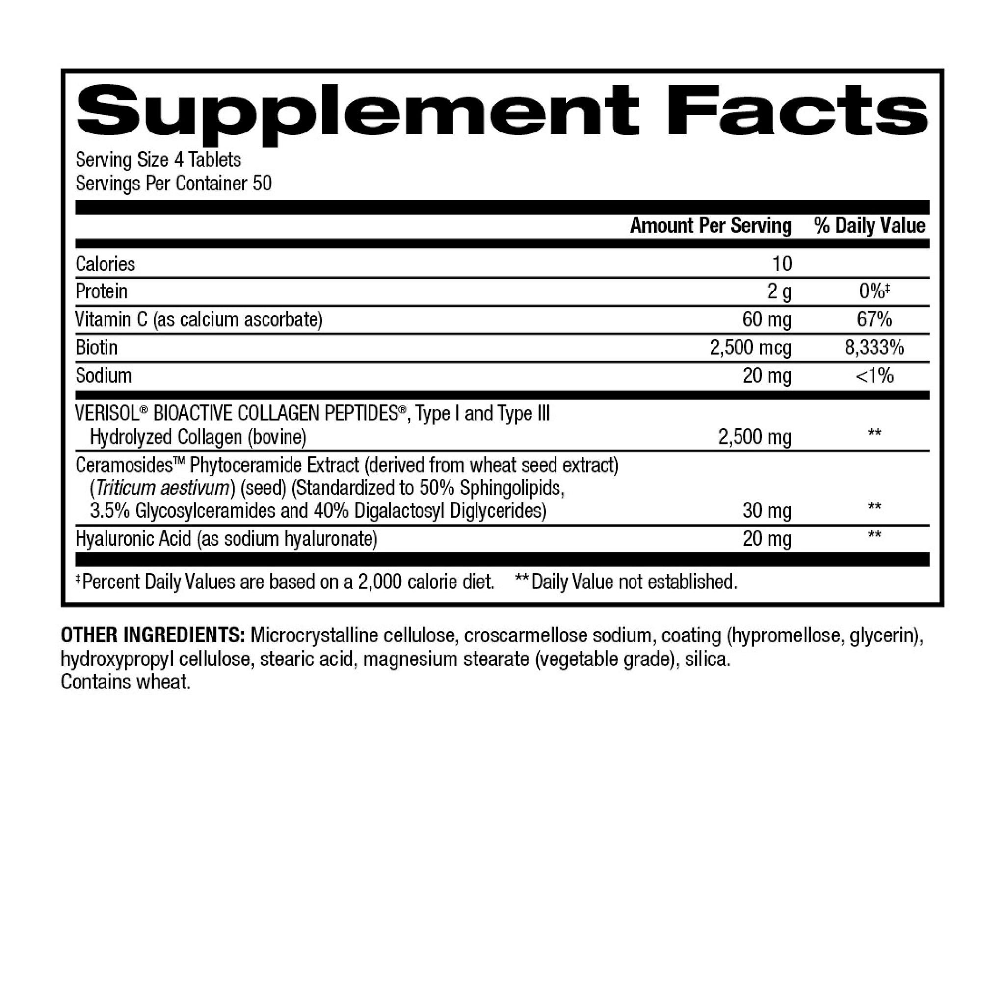 Trunature Verisol Collagen with Ceramides and Biotin, 200ct 4 Trunature Verisol Collagen with Ceramides and Biotin, 200ct - Image 4