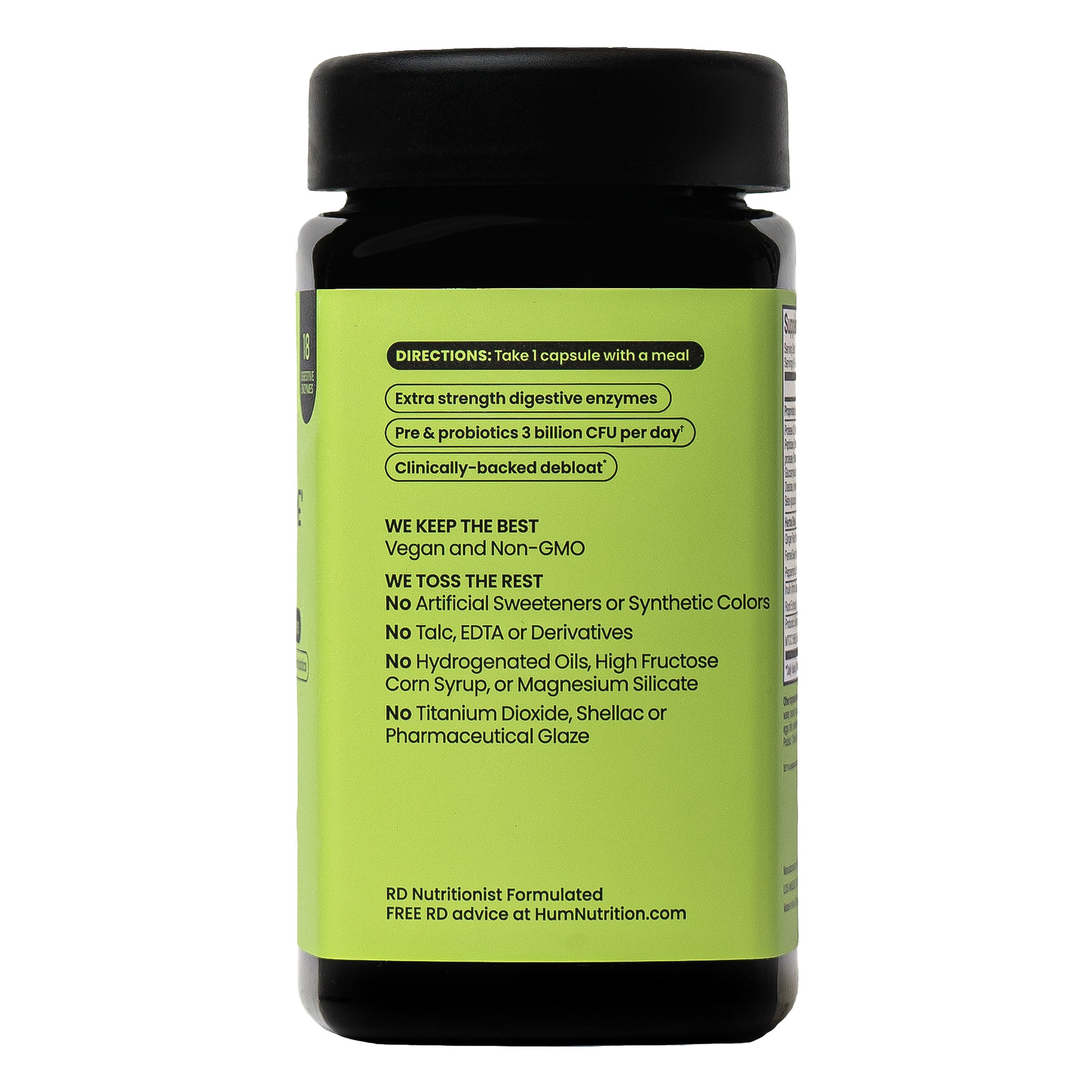 Hum Flatter Me Max, Digestive Enzymes, 90 Capsules 2 Hum Flatter Me Max, Digestive Enzymes, 90 Capsules - Image 2