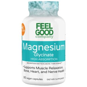 Feelgood Magnesium Glycinate, 180 Vegan Capsules