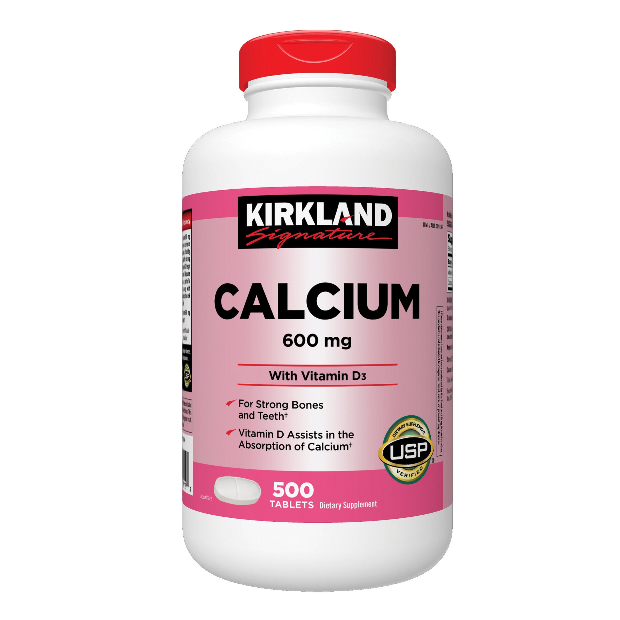 Kirkland Signature Calcium 600 mg. with Vitamin D3, 500 Tablets 1 Kirkland Signature Calcium 600 mg. with Vitamin D3, 500 Tablets