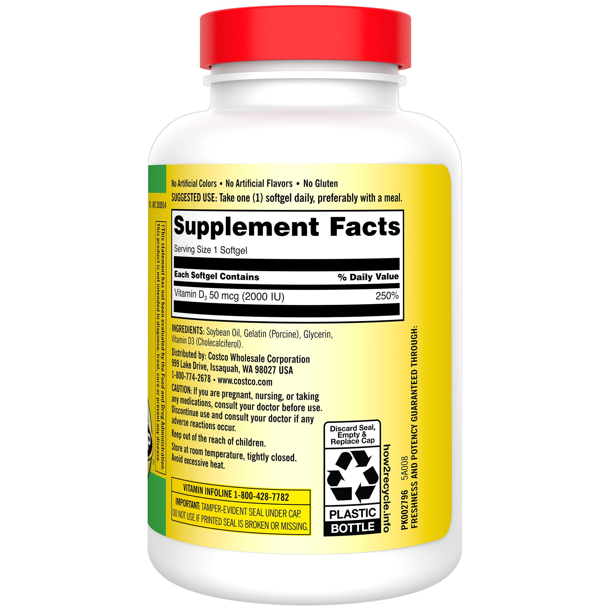 Kirkland Signature Extra Strength D3 50 Mcg., 600 Softgels 3 Kirkland Signature Extra Strength D3 50 Mcg., 600 Softgels - Image 3