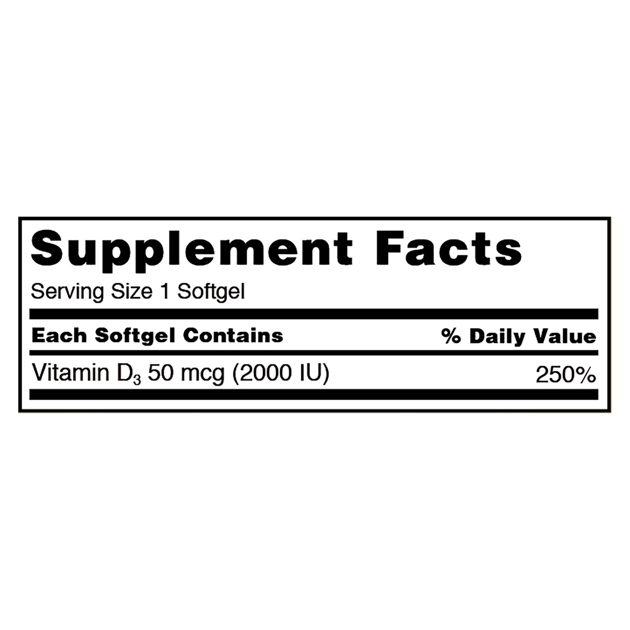 Kirkland Signature Extra Strength D3 50 Mcg., 600 Softgels 4 Kirkland Signature Extra Strength D3 50 Mcg., 600 Softgels - Image 4