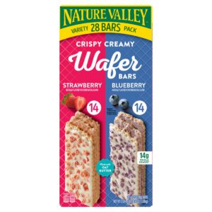 Nature Valley Crispy Creamy Wafer Bars, Variety Pack, 1.3 oz, 28-count