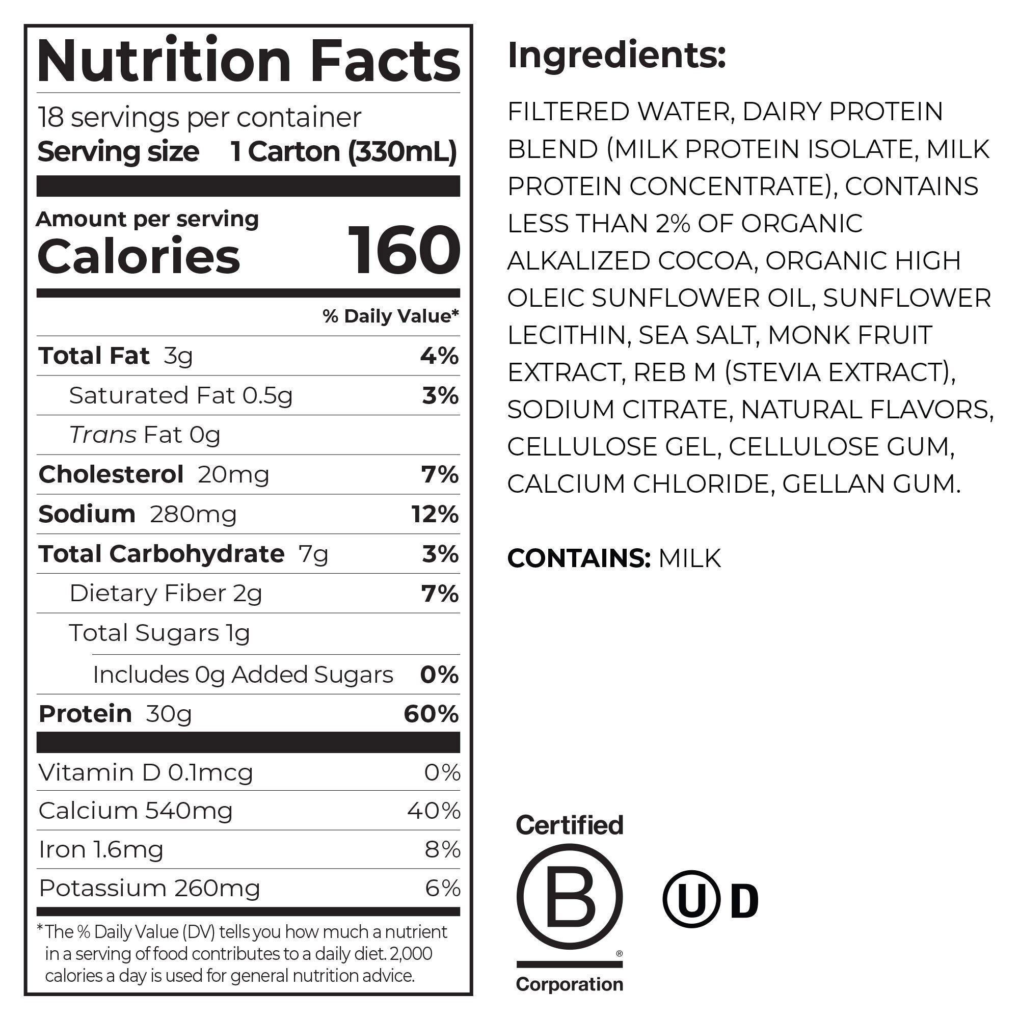 Orgain 30g Milk Protein Shake, Chocolate Fudge, 11 fl oz, 18-pack 4 Orgain 30g Milk Protein Shake, Chocolate Fudge, 11 fl oz, 18-pack - Image 4