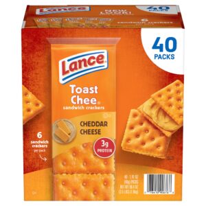 Vitamins, Supplements & Everyday Essentials 12 Lance Toast Chee Sandwich Crackers, Cheddar Cheese, 1.41 oz, 40-count