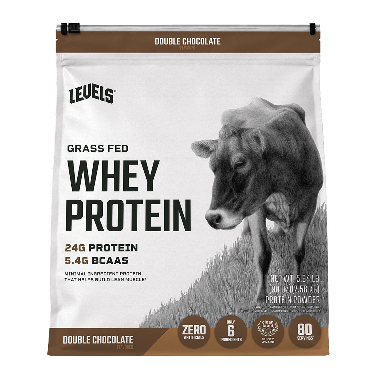 Levels Grass Fed Whey Protein, Double Chocolate, 5.64 lbs 1 Levels Grass Fed Whey Protein, Double Chocolate, 5.64 lbs