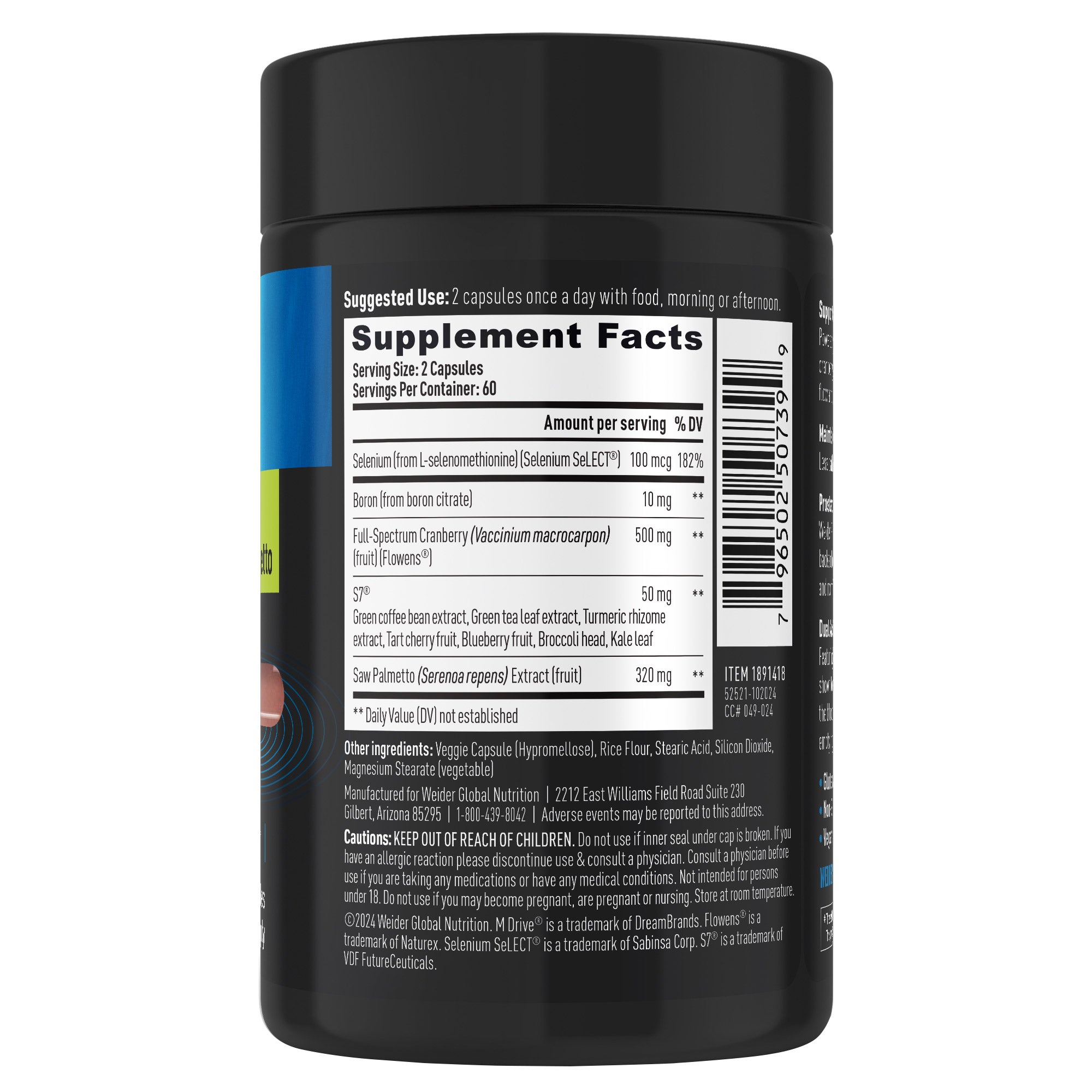 Weider Prime Prostate Health with Saw Palmetto, 120 Veggie Capsules 3 Weider Prime Prostate Health with Saw Palmetto, 120 Veggie Capsules - Image 3
