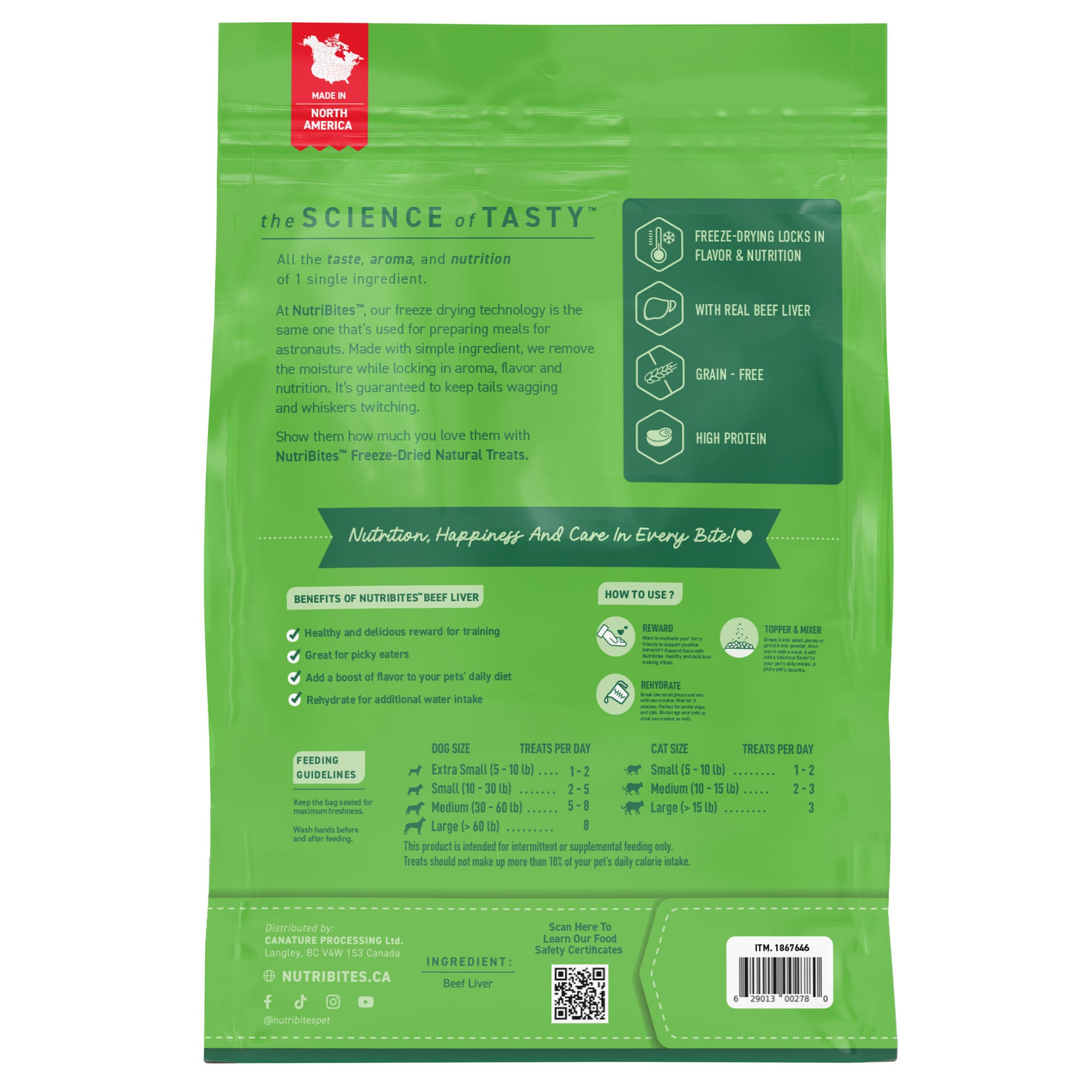 Canature NutriBites Freeze Dried Beef Liver, Dog and Cat Treat 27oz, 2-pack 2 Canature NutriBites Freeze Dried Beef Liver, Dog and Cat Treat 27oz, 2-pack - Image 2