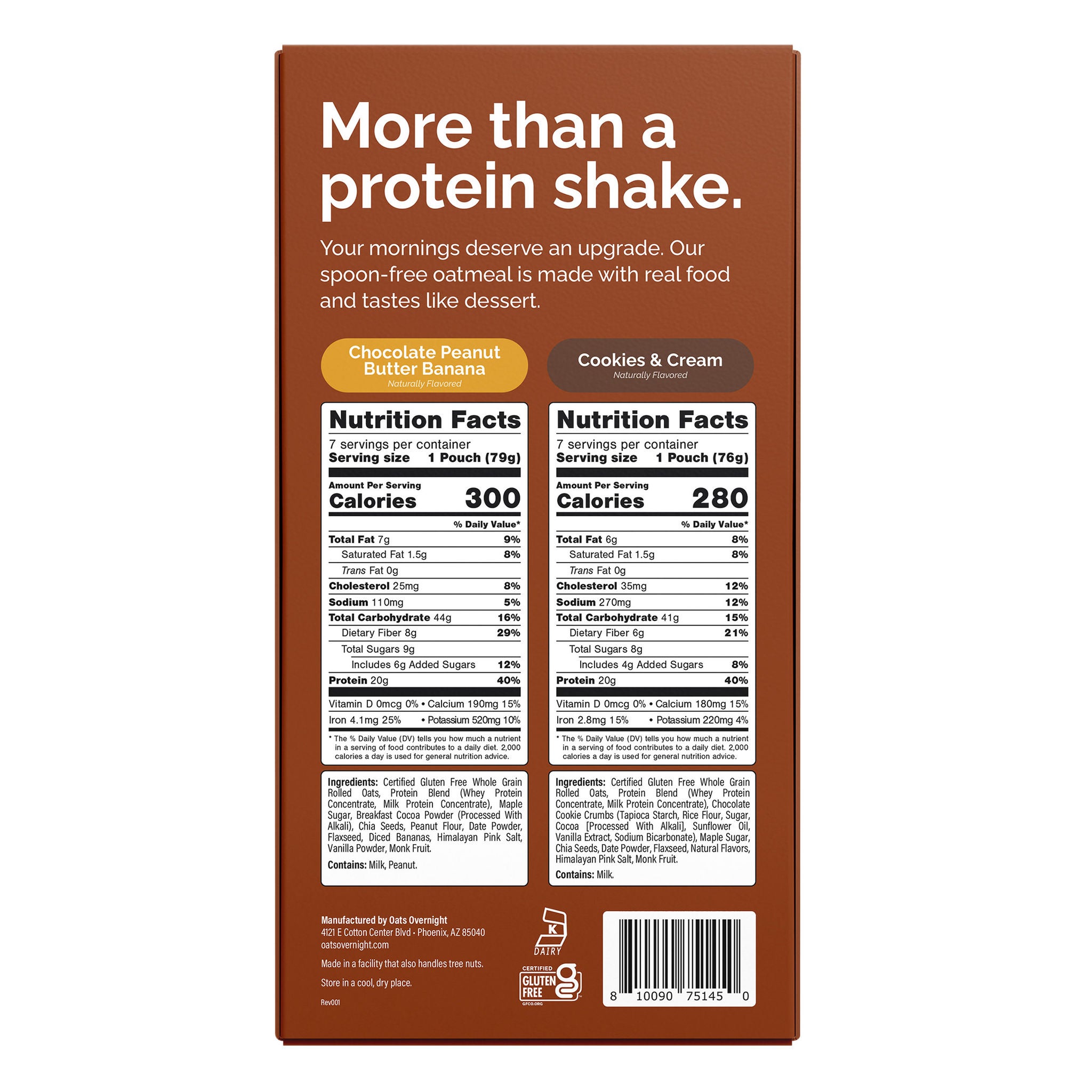 Oats Overnight Variety Pack, 20g Protein Shake, Cookies & Cream & Chocolate Peanut Butter Banana (14-pack + BlenderBottle) 3 Oats Overnight Variety Pack, 20g Protein Shake, Cookies & Cream & Chocolate Peanut Butter Banana (14-pack + BlenderBottle) - Image 3