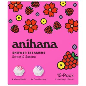 anihana Shower Steamers, 1.76 oz, 12-pack