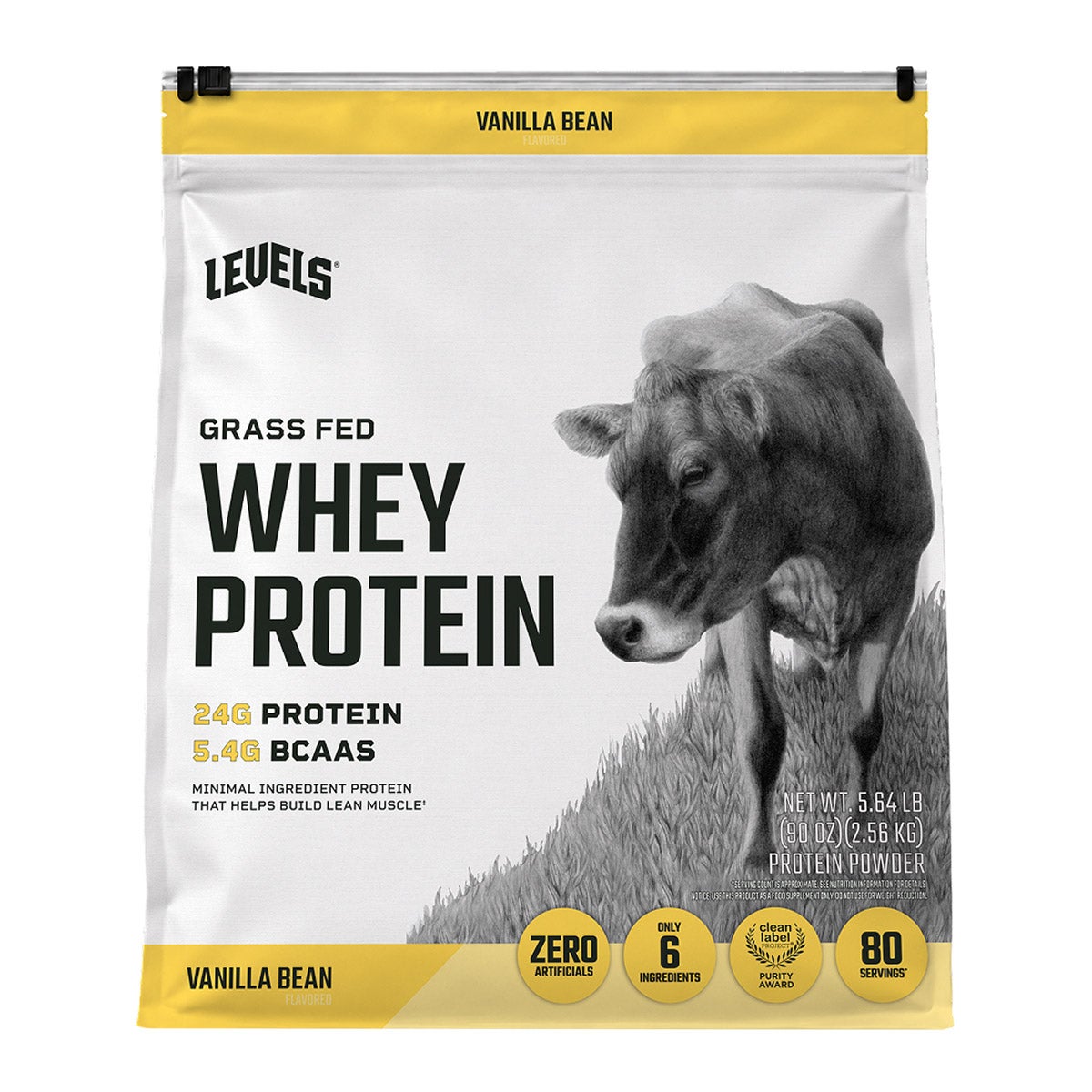Levels Grass Fed Whey Protein, Vanilla Bean, 5.64 lbs 1 Levels Grass Fed Whey Protein, Vanilla Bean, 5.64 lbs