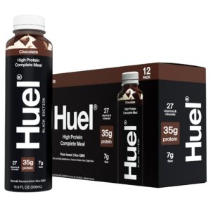 Huel Black Edition High-Protein Chocolate Meal Replacement Drink, 16.9 fl oz, 12-pack