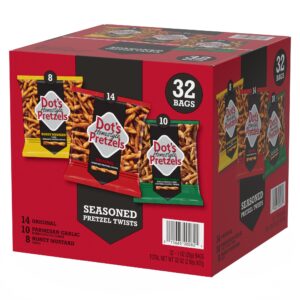 Dot's Homestyle Seasoned Pretzel Twists, Variety Pack, 1 oz, 32-count