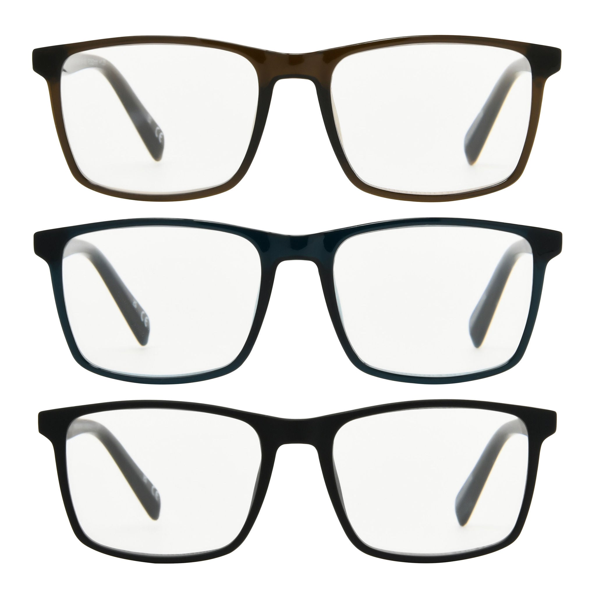 Design Optics by Foster Grant #815 Classic Plastic Square Reading Glasses, 3-pack 2 Design Optics by Foster Grant #815 Classic Plastic Square Reading Glasses, 3-pack - Image 2