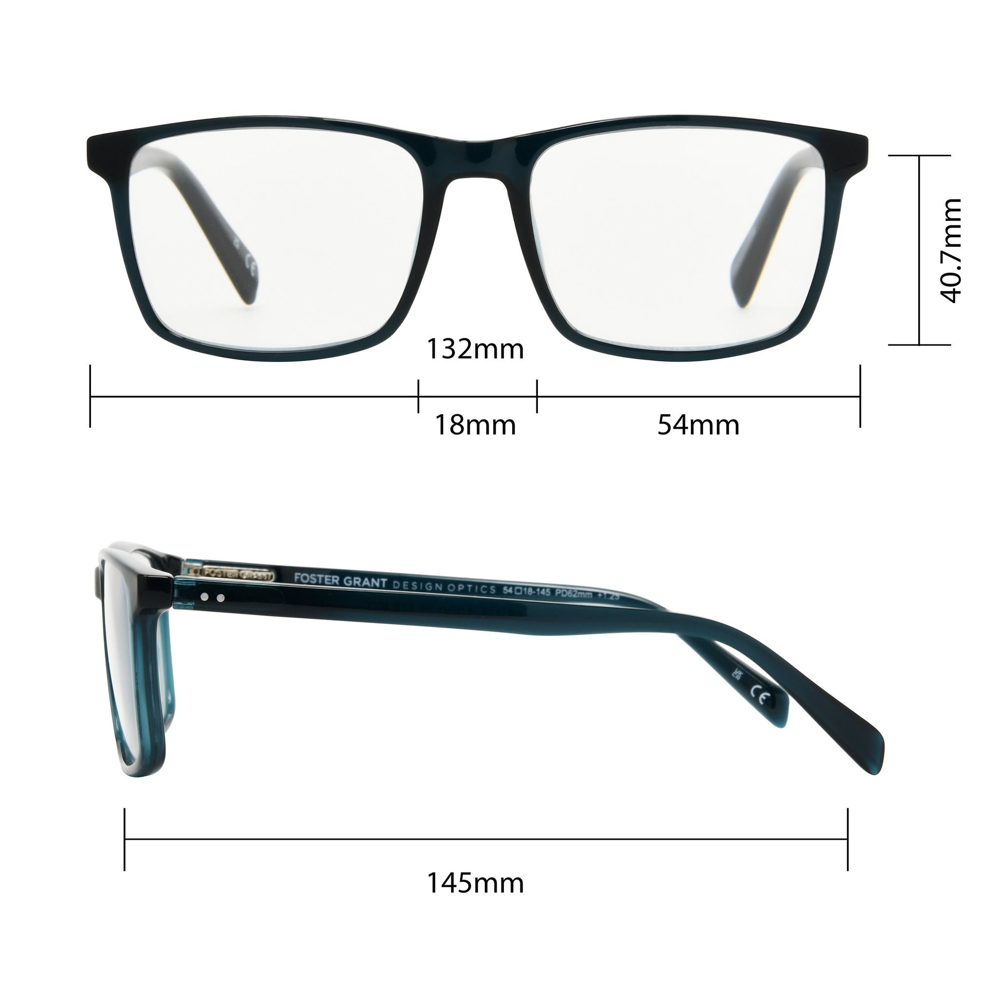 Design Optics by Foster Grant #815 Classic Plastic Square Reading Glasses, 3-pack 5 Design Optics by Foster Grant #815 Classic Plastic Square Reading Glasses, 3-pack - Image 5