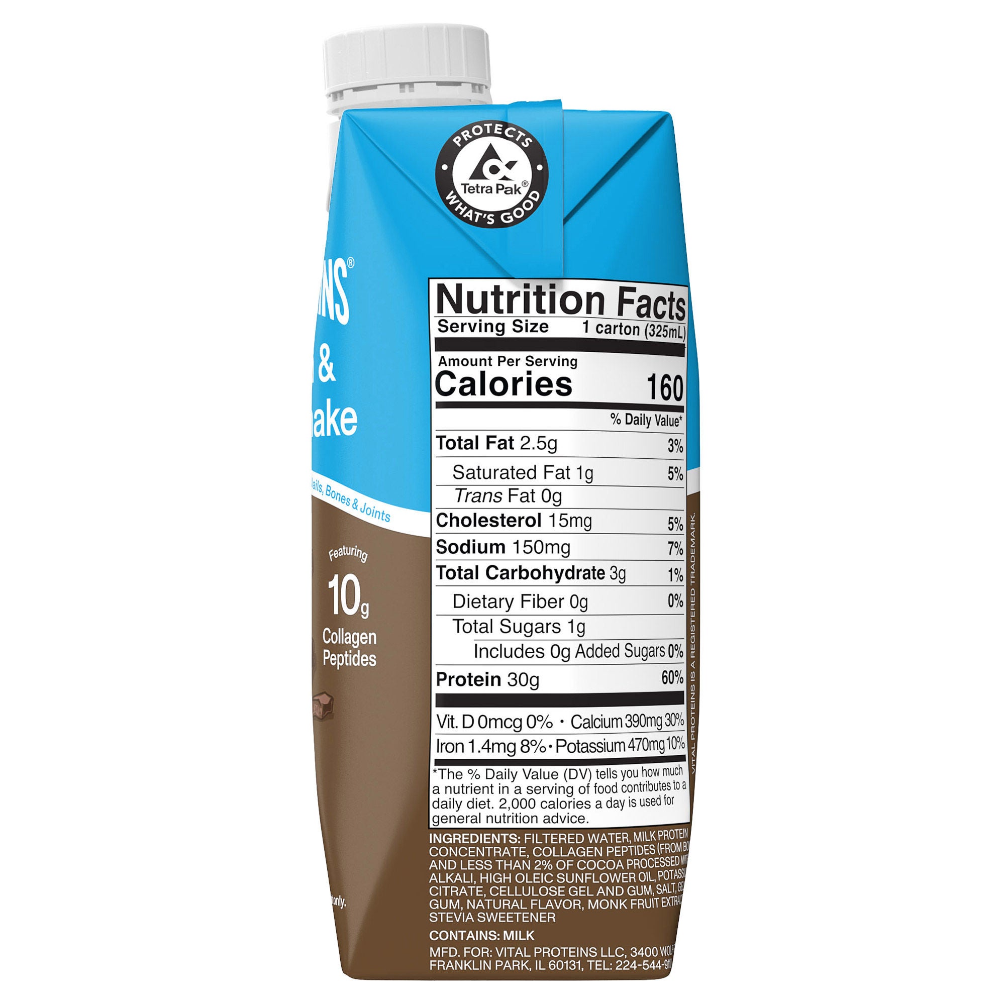 Vital Proteins 10g Collagen and 30g Total Protein Shake, Chocolate, 11 fl oz, 18-pack 3 Vital Proteins 10g Collagen and 30g Total Protein Shake, Chocolate, 11 fl oz, 18-pack - Image 3