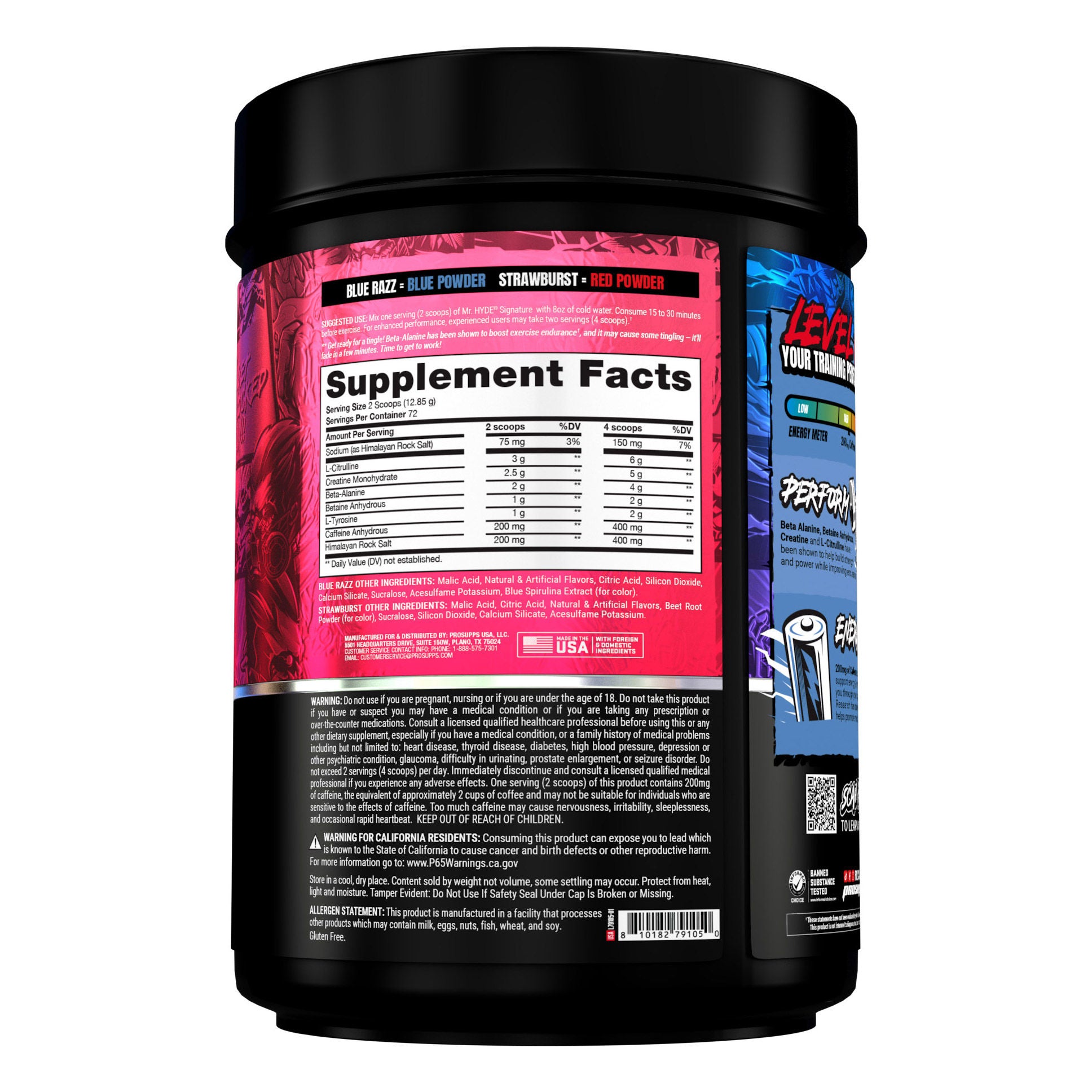 Mr. Hyde Signature Pre-Workout Multi-flavor with Creatine, 72 Servings 4 Mr. Hyde Signature Pre-Workout Multi-flavor with Creatine, 72 Servings - Image 4